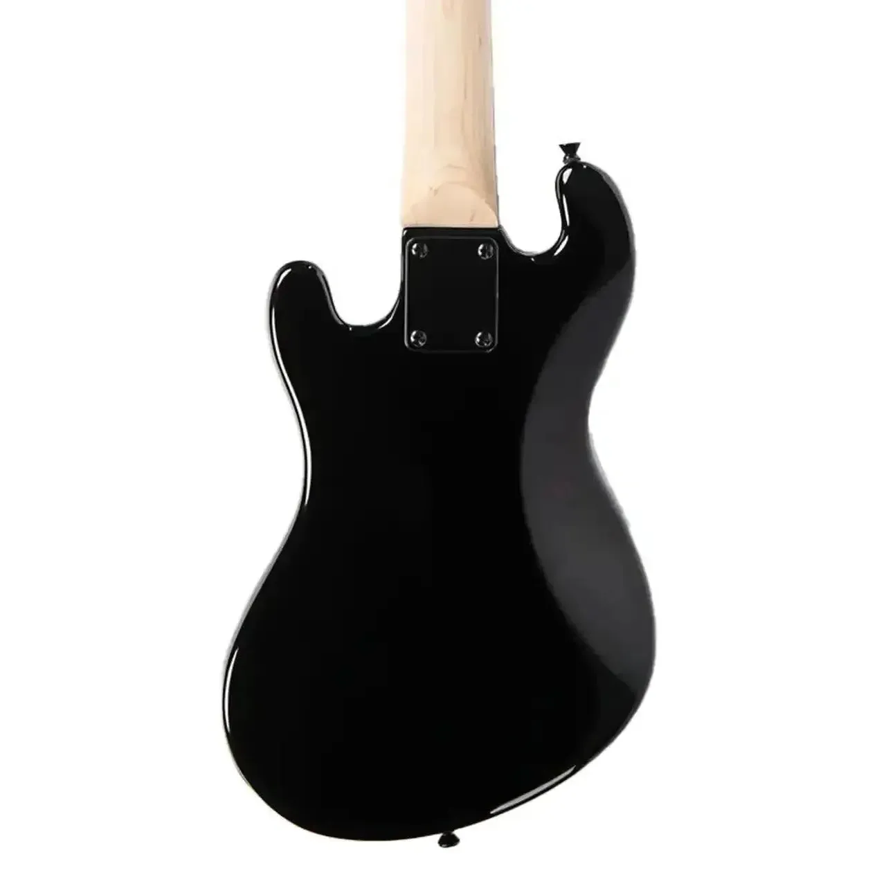 Kala UBASS-SB-BK-TRT-FS Jet Black Solid Body Fretted U•BASS w/ Tortoiseshell Pickguard - Image 2