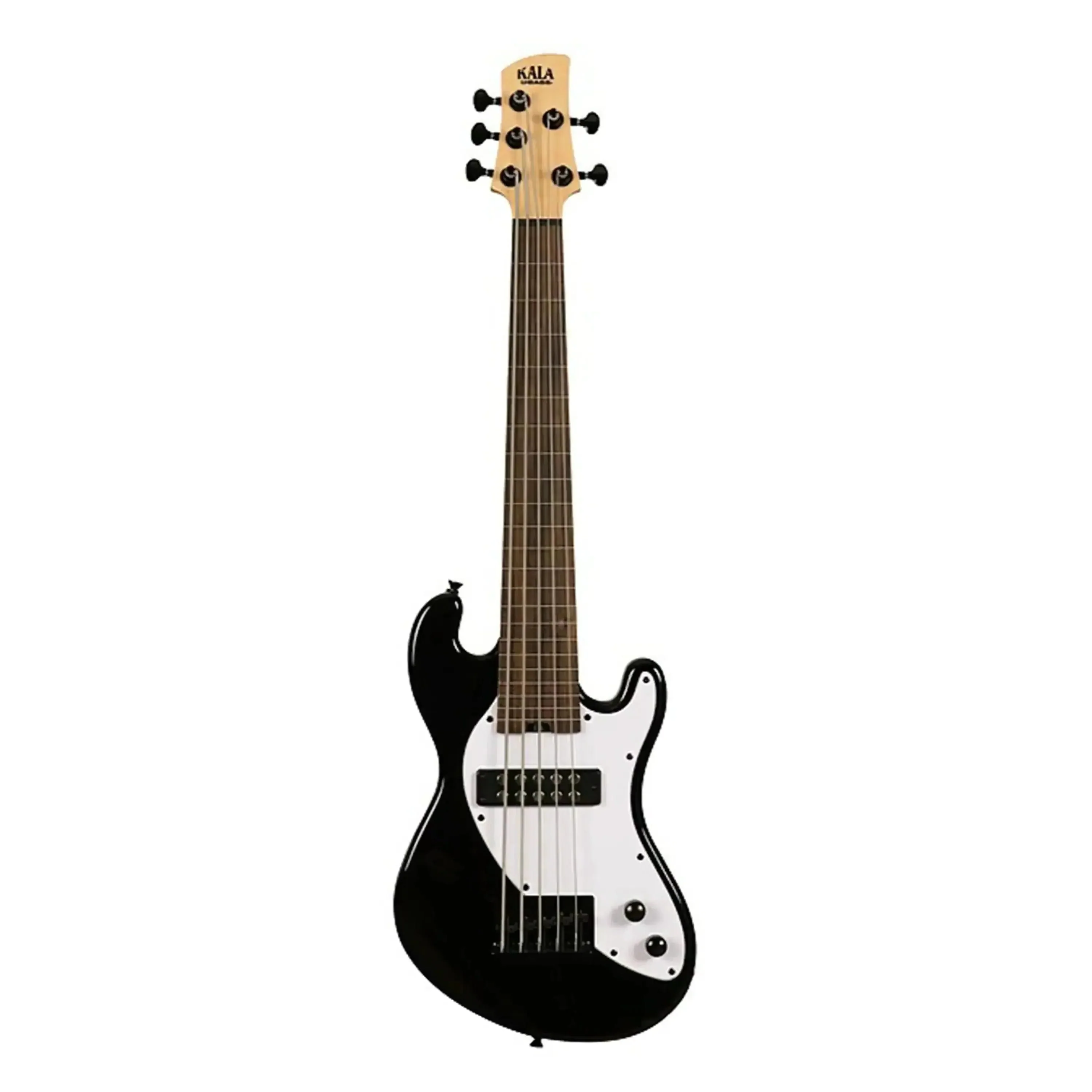 Kala UBASS-SB5-BK-FL Jet Black Solid Body Fretless 5-String U•BASS - Image 3