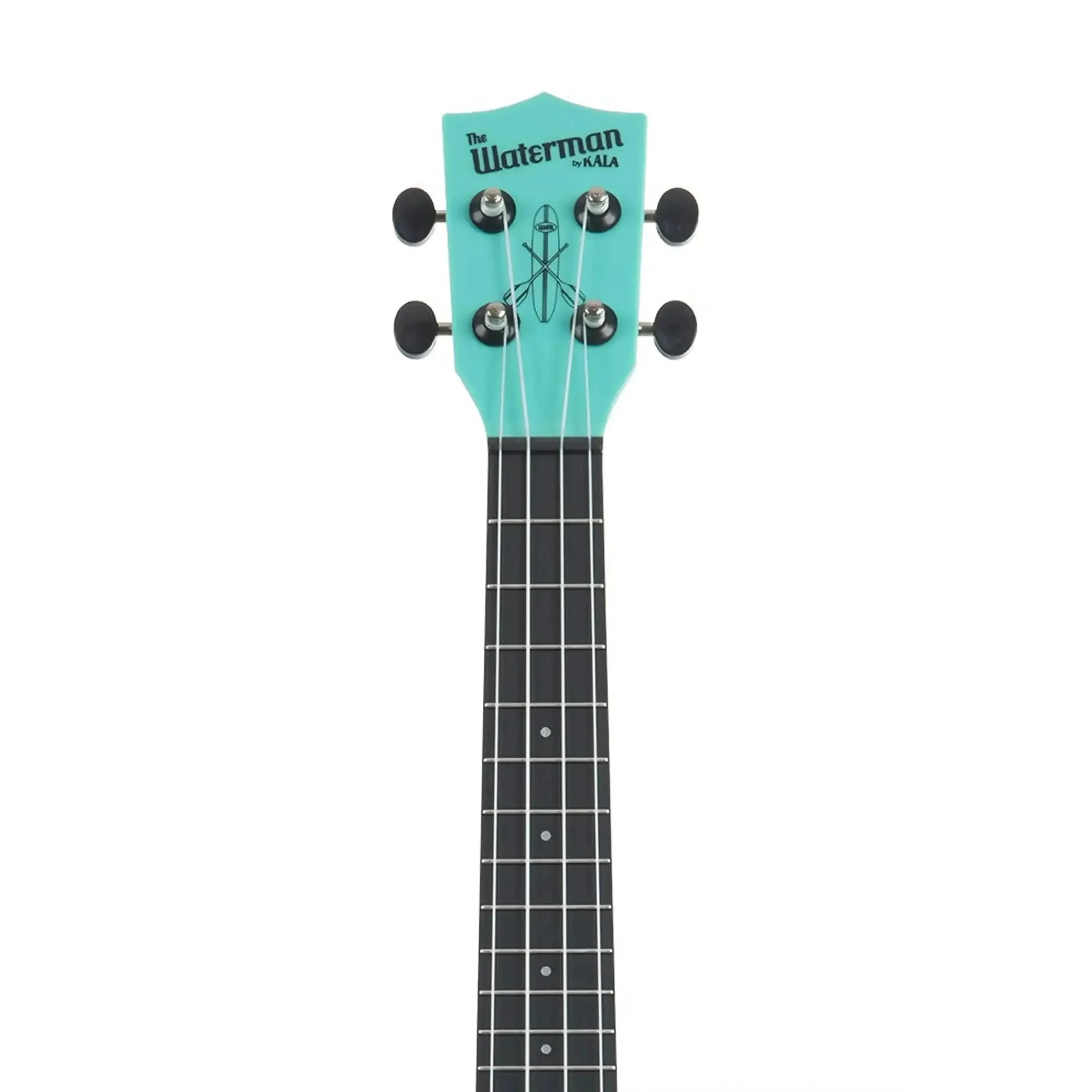 Kala Waterman WMG-BL-C Glow-In-The-Dark Aqua Mist Concert Ukulele - Image 5