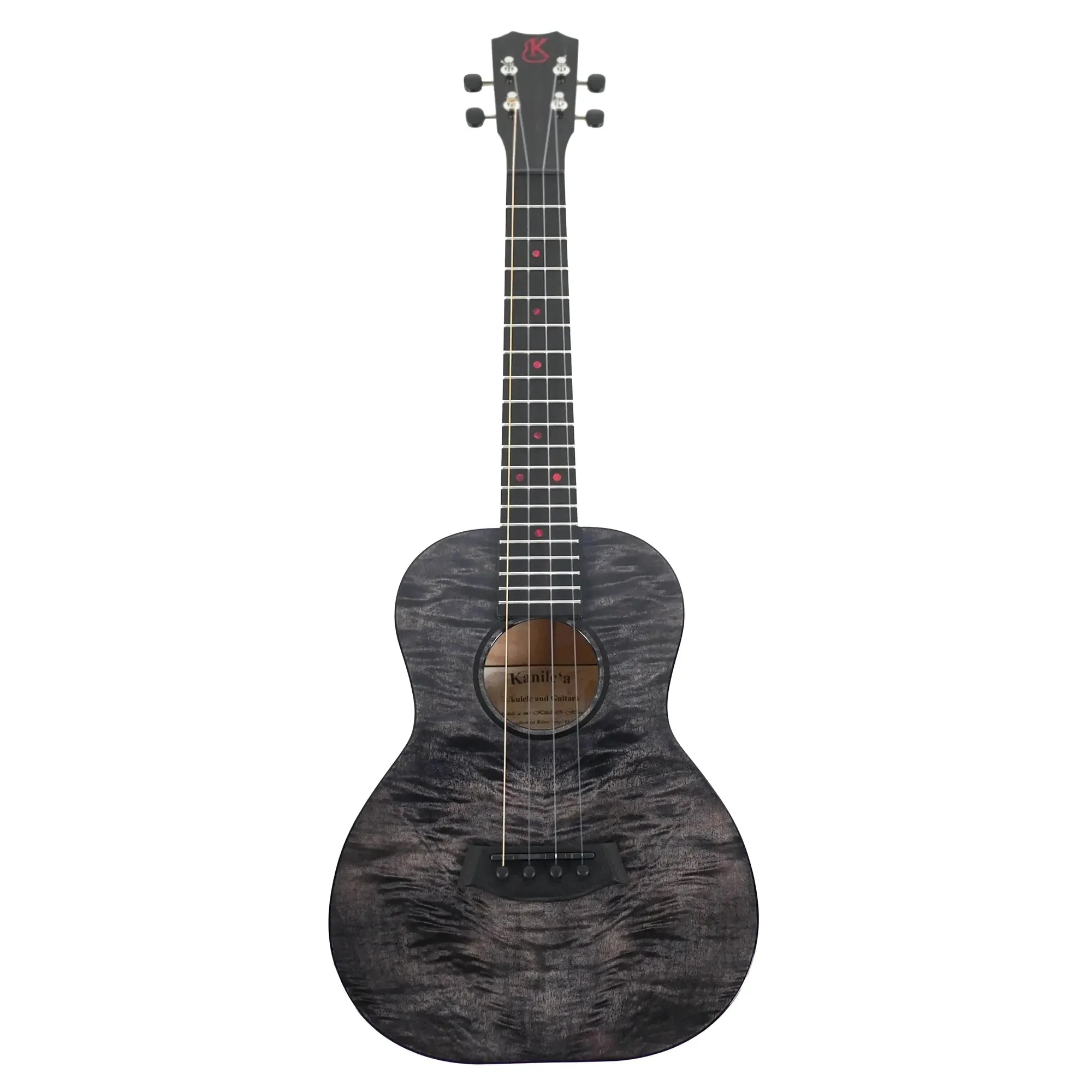 Kanile'a PŌHAKU-T Pro Black Stain Flamed Maple Tenor Ukulele - Image 5