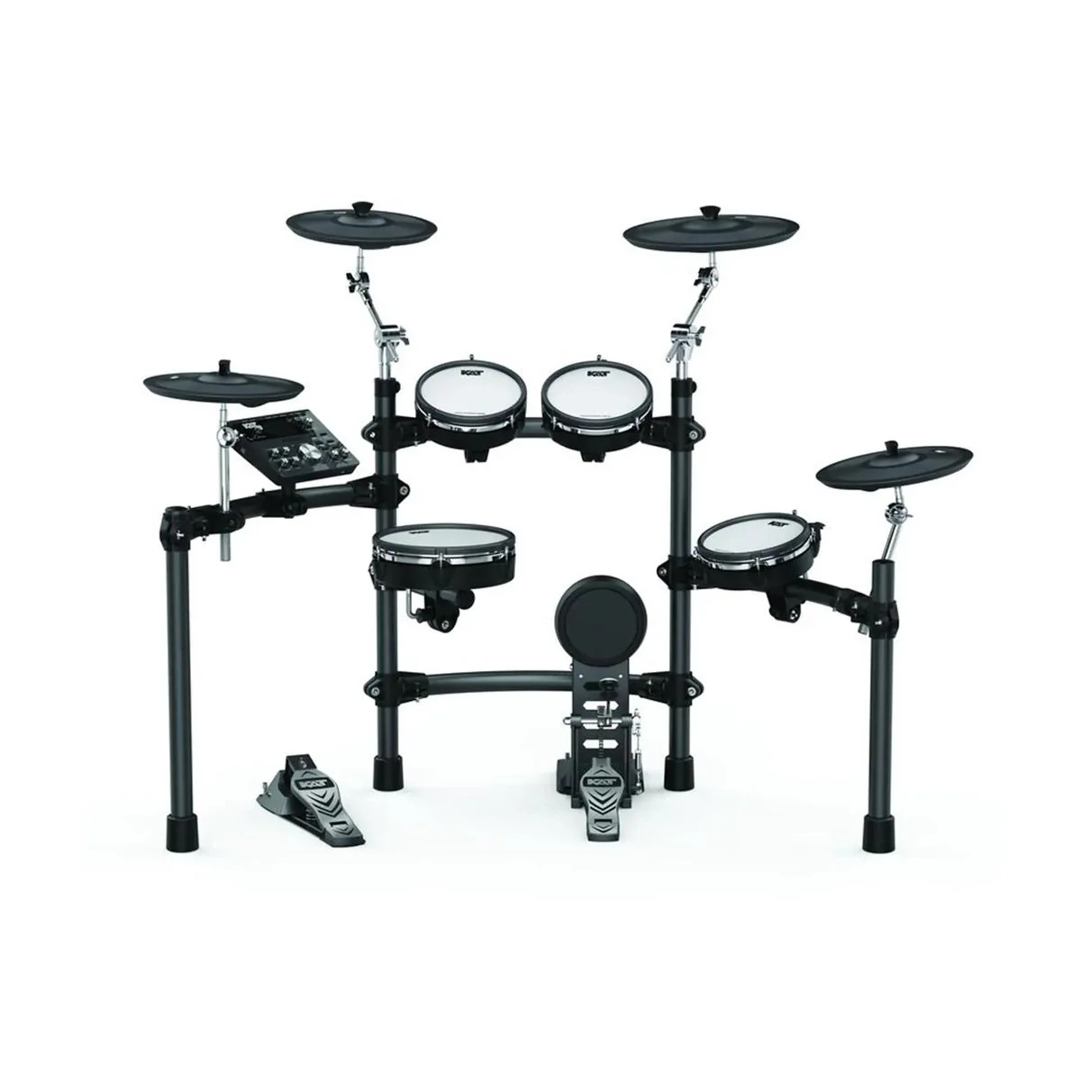 KAT KT-300 Electronic Drum Set with Remo Mesh Heads, Kick Pedal and Tennis Beater