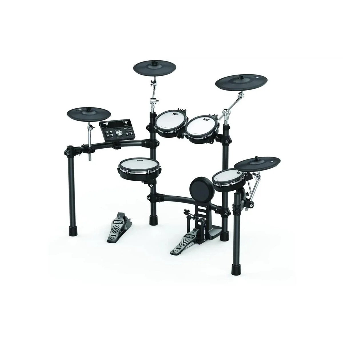 KAT KT-300 Electronic Drum Set with Remo Mesh Heads, Kick Pedal and Tennis Beater - Image 5