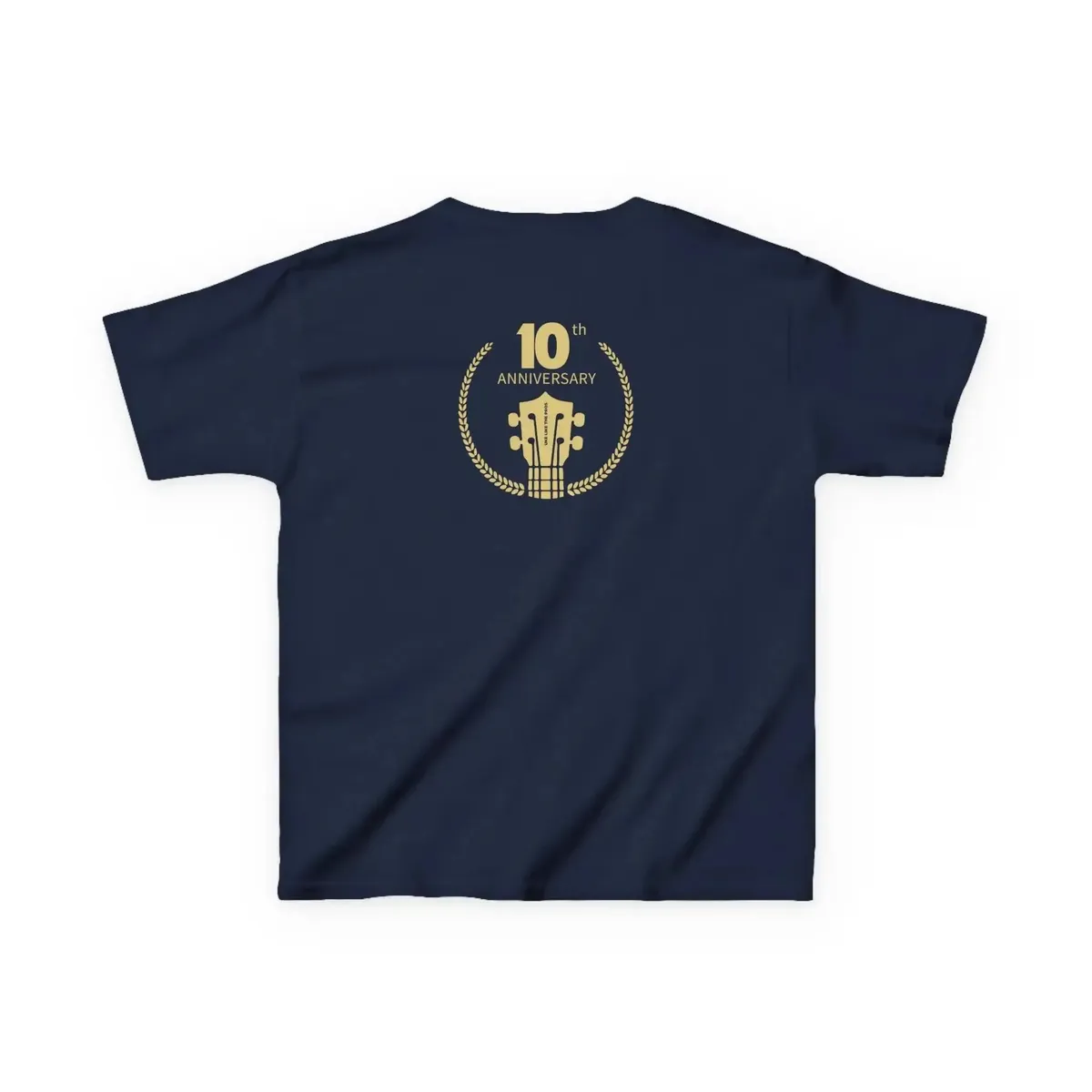 Uke Like The Pros 10th Anniversary Kids T-Shirt — Gold Logo - Image 2