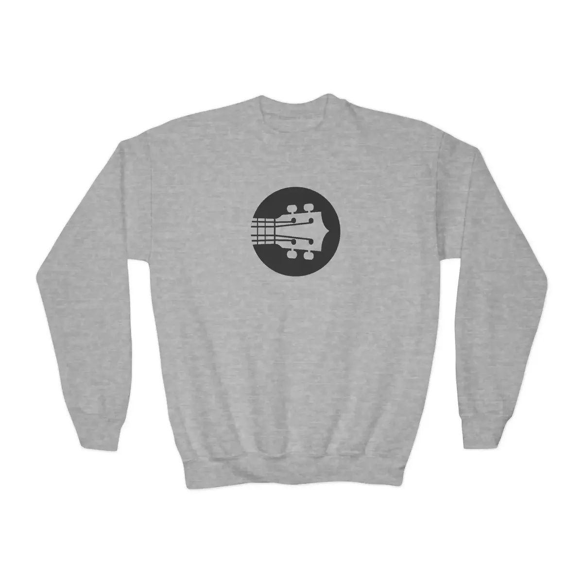 Kids Uke Like The Pros Crewneck Sweatshirt - Black Logo - Image 3