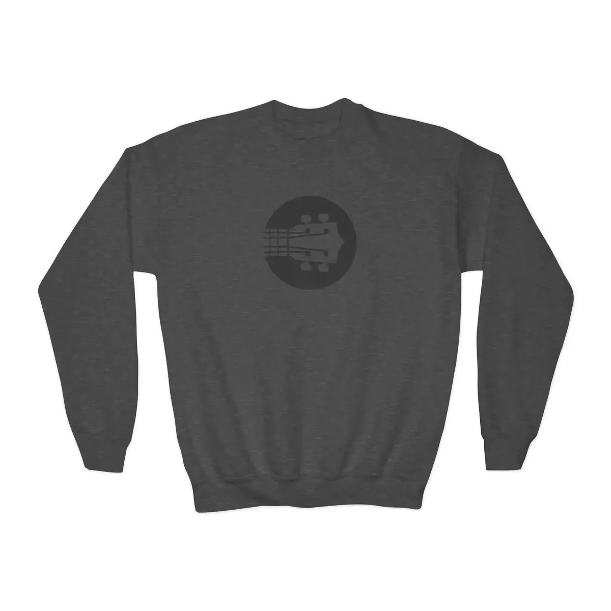 Kids Uke Like The Pros Crewneck Sweatshirt - Black Logo - Image 6