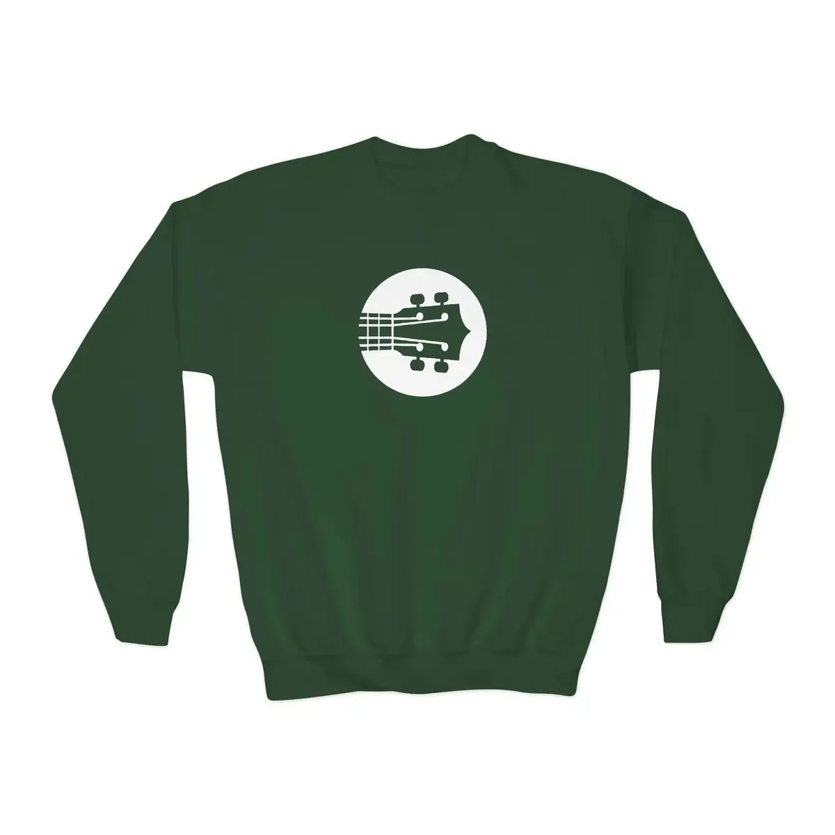 Kids Uke Like The Pros Crewneck Sweatshirt - White Logo - Image 3