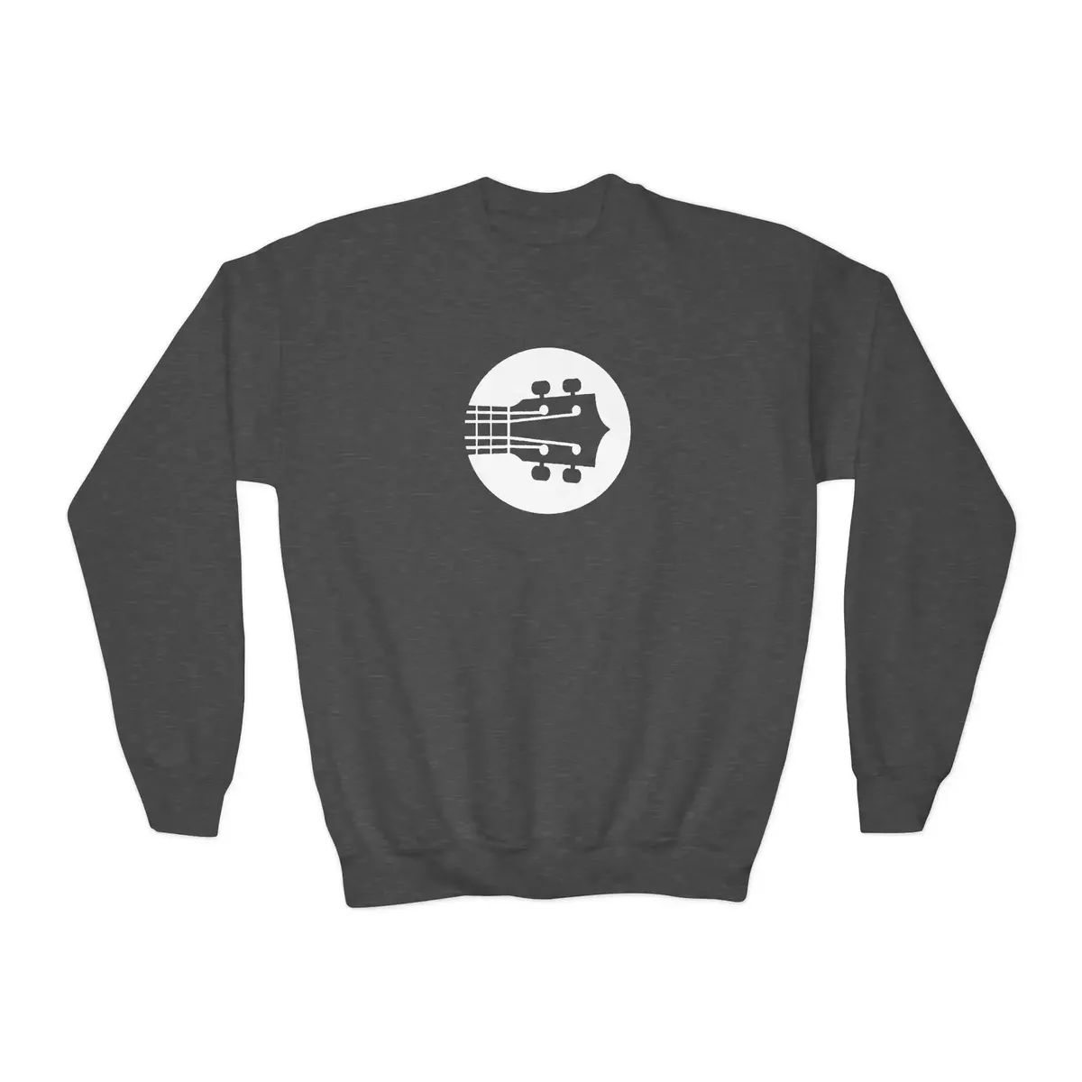 Kids Uke Like The Pros Crewneck Sweatshirt - White Logo - Image 4