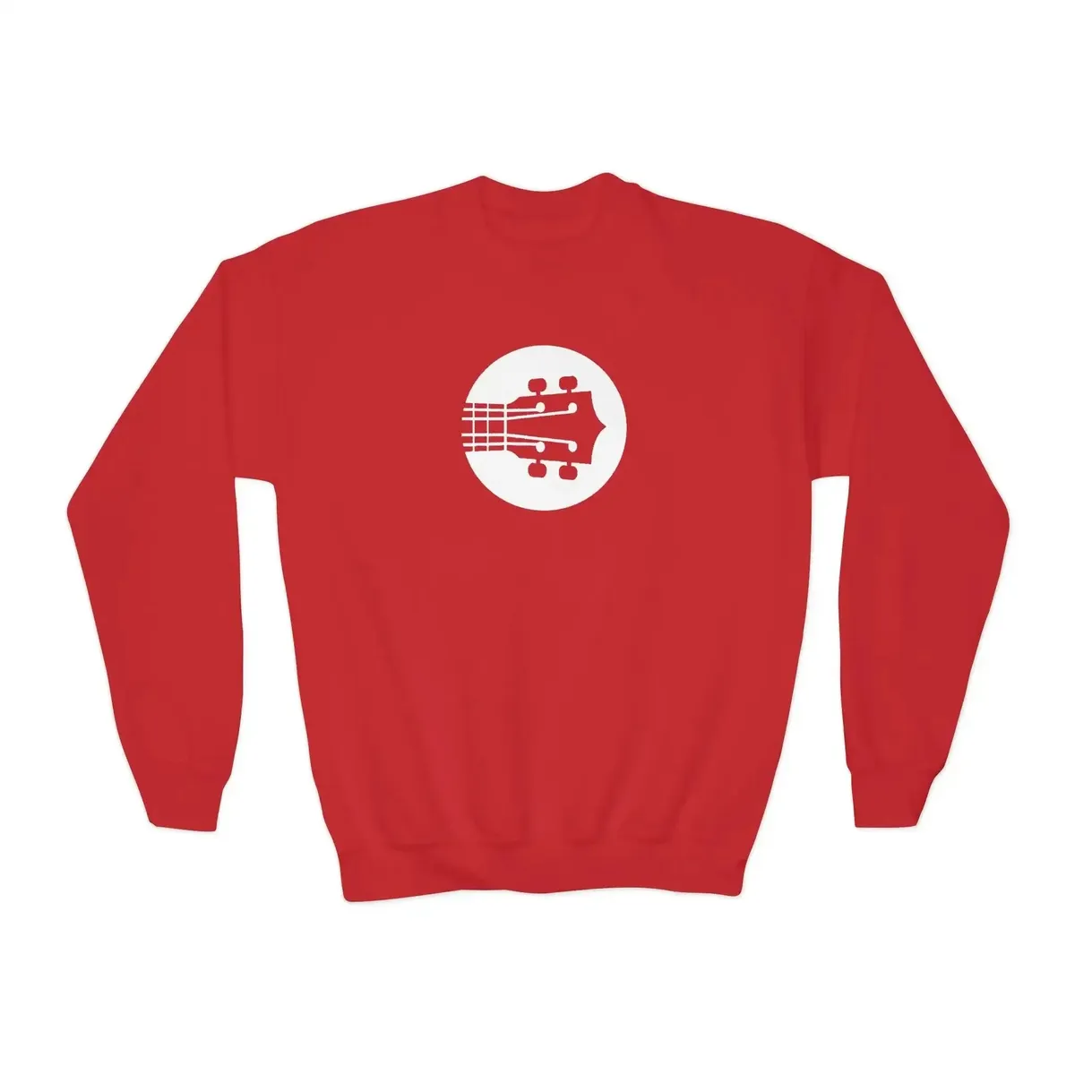 Kids Uke Like The Pros Crewneck Sweatshirt - White Logo - Image 7