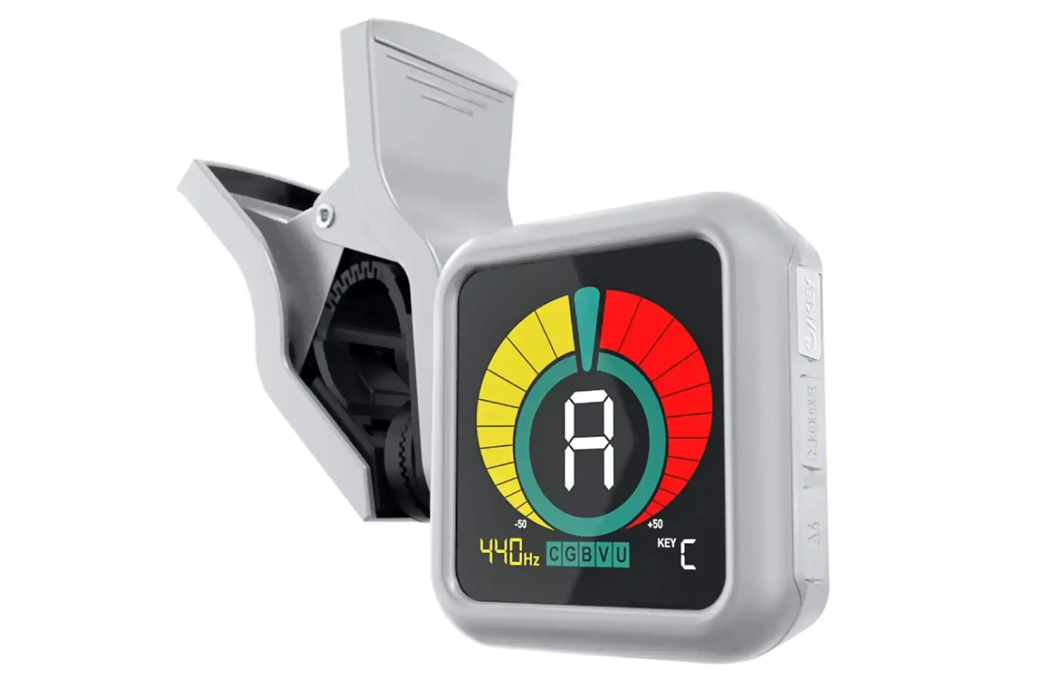 KLIQ UberTuner Professional Clip-On All-Instrument Tuner - White