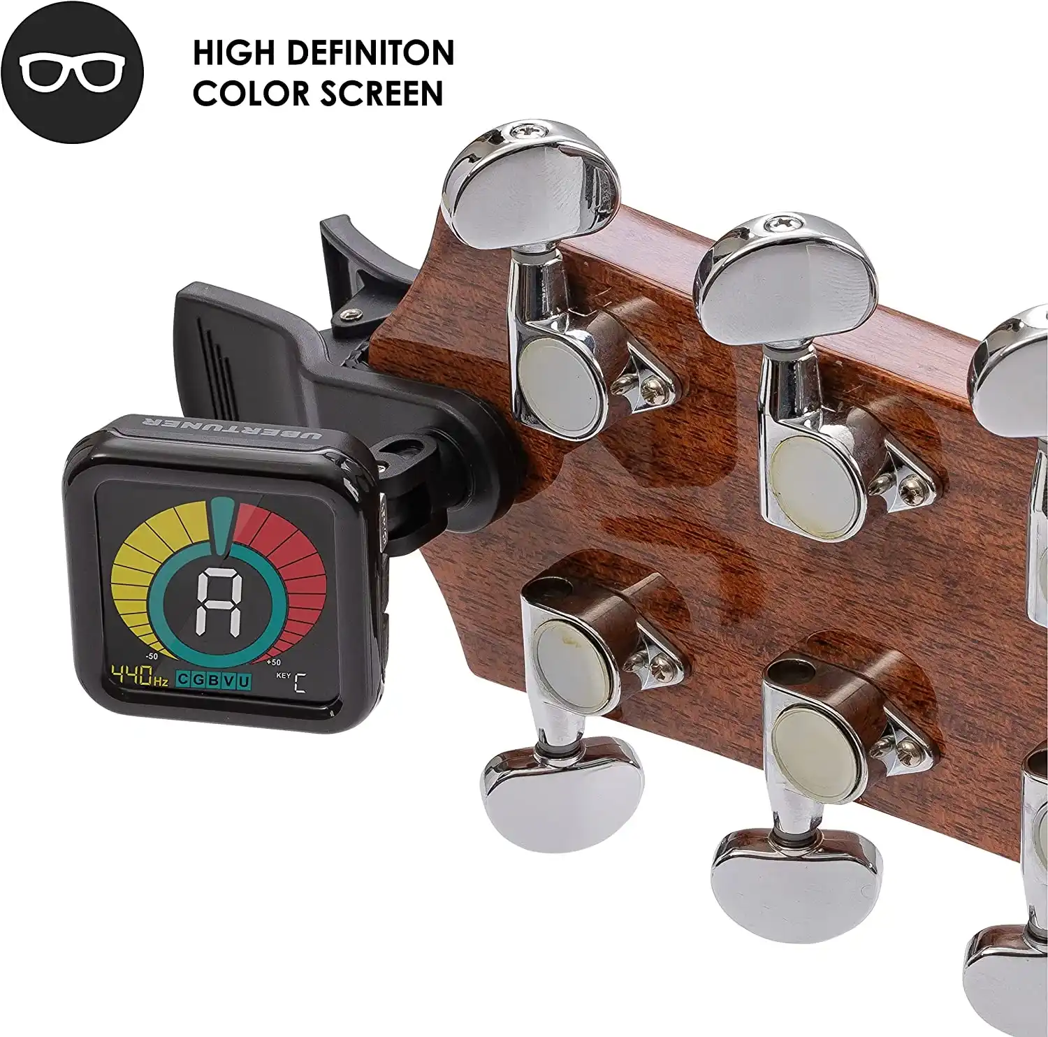 KLIQ UberTuner - Professional Clip-On Tuner For All Instruments - BLACK - Image 8