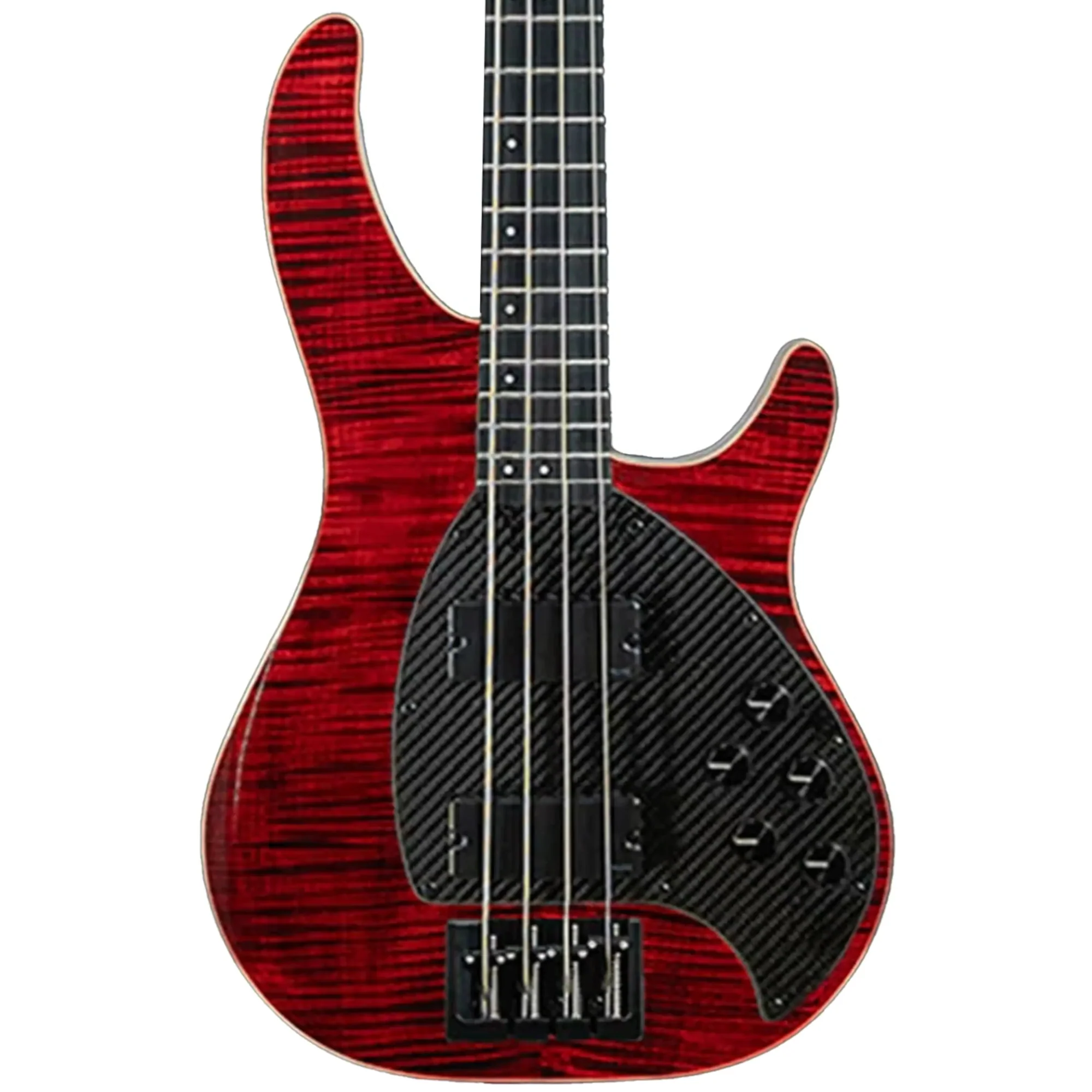 Klōs Apollo IV Custom Electric Jazz Bass with Active-Passive Pickup - Red