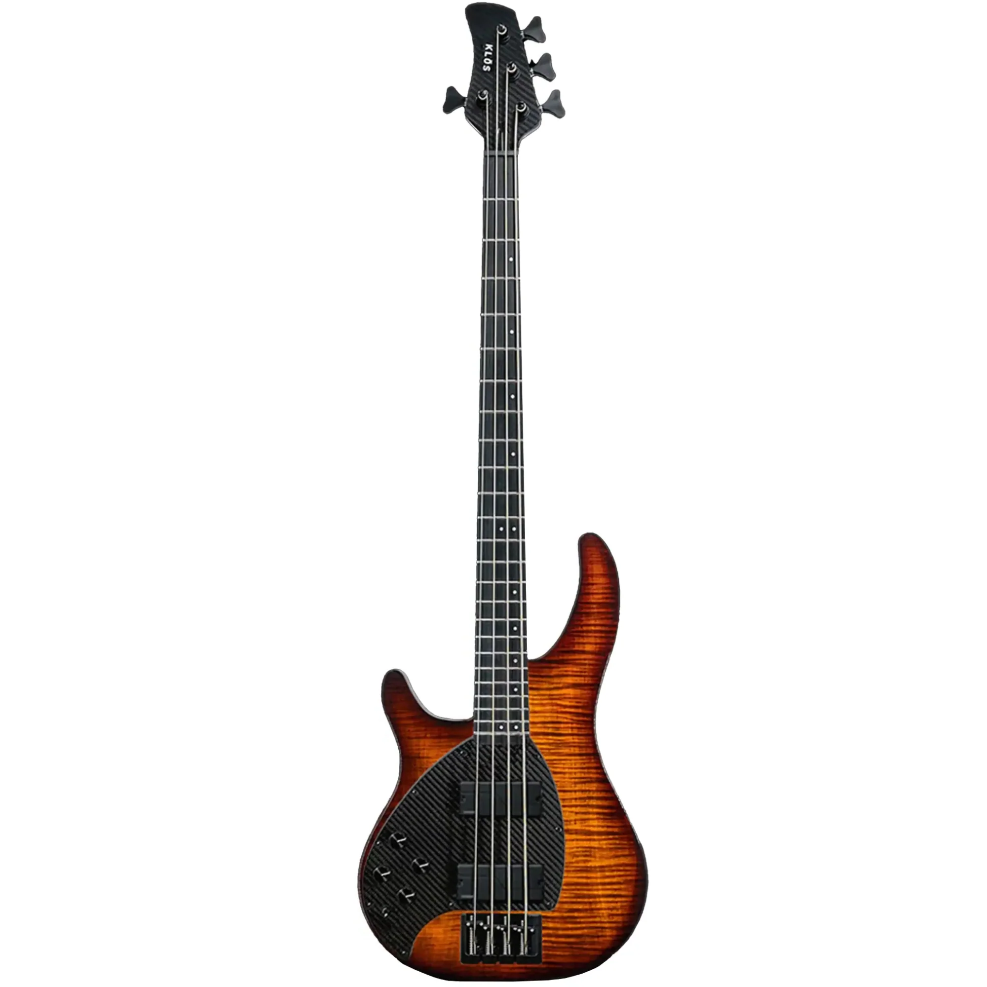 Klōs Apollo IV Custom Electric Jazz Bass with Active Pickup - Sunburst Left-Handed - Image 2