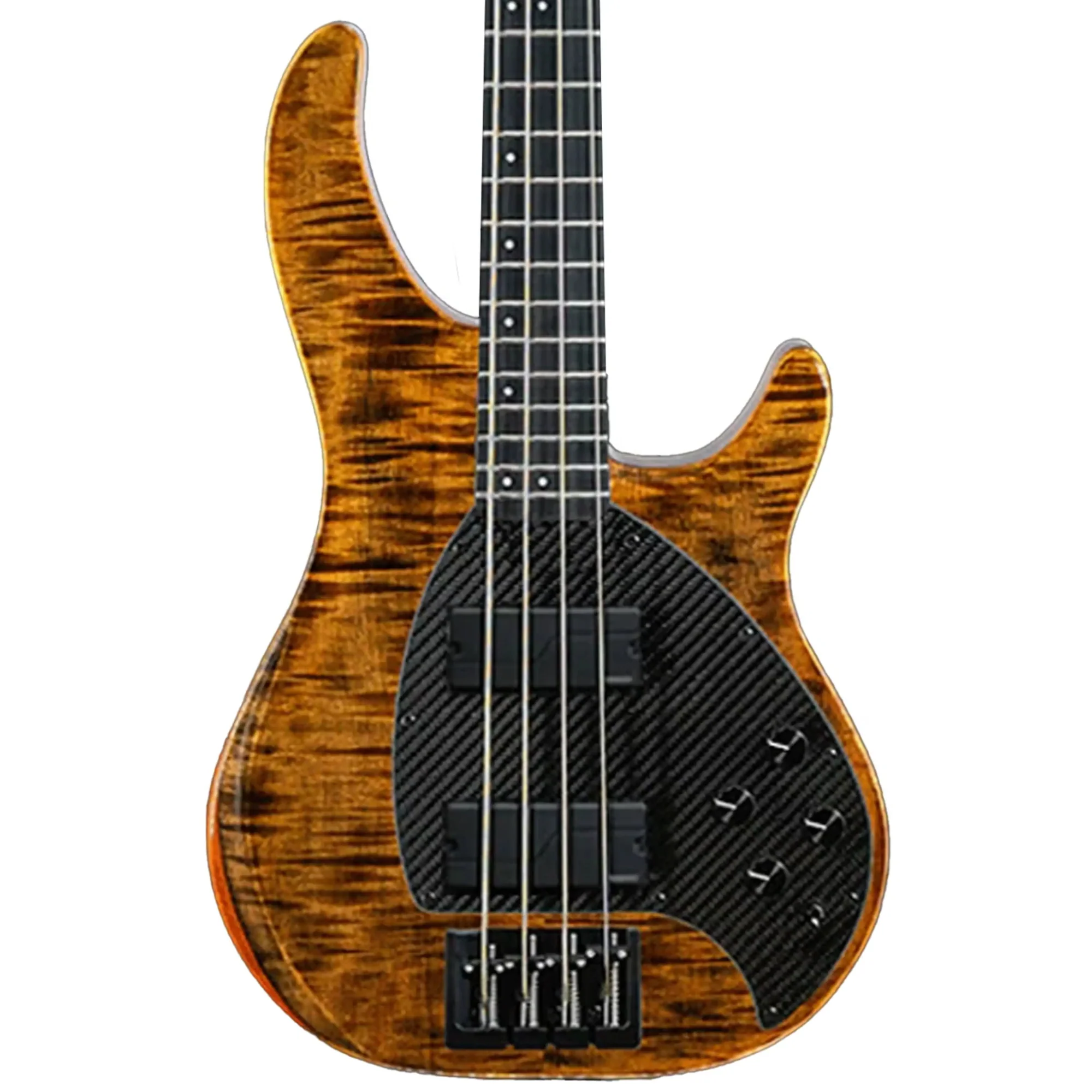 Klōs Apollo IV Custom Electric Jazz Bass with Active Pickup - Tiger