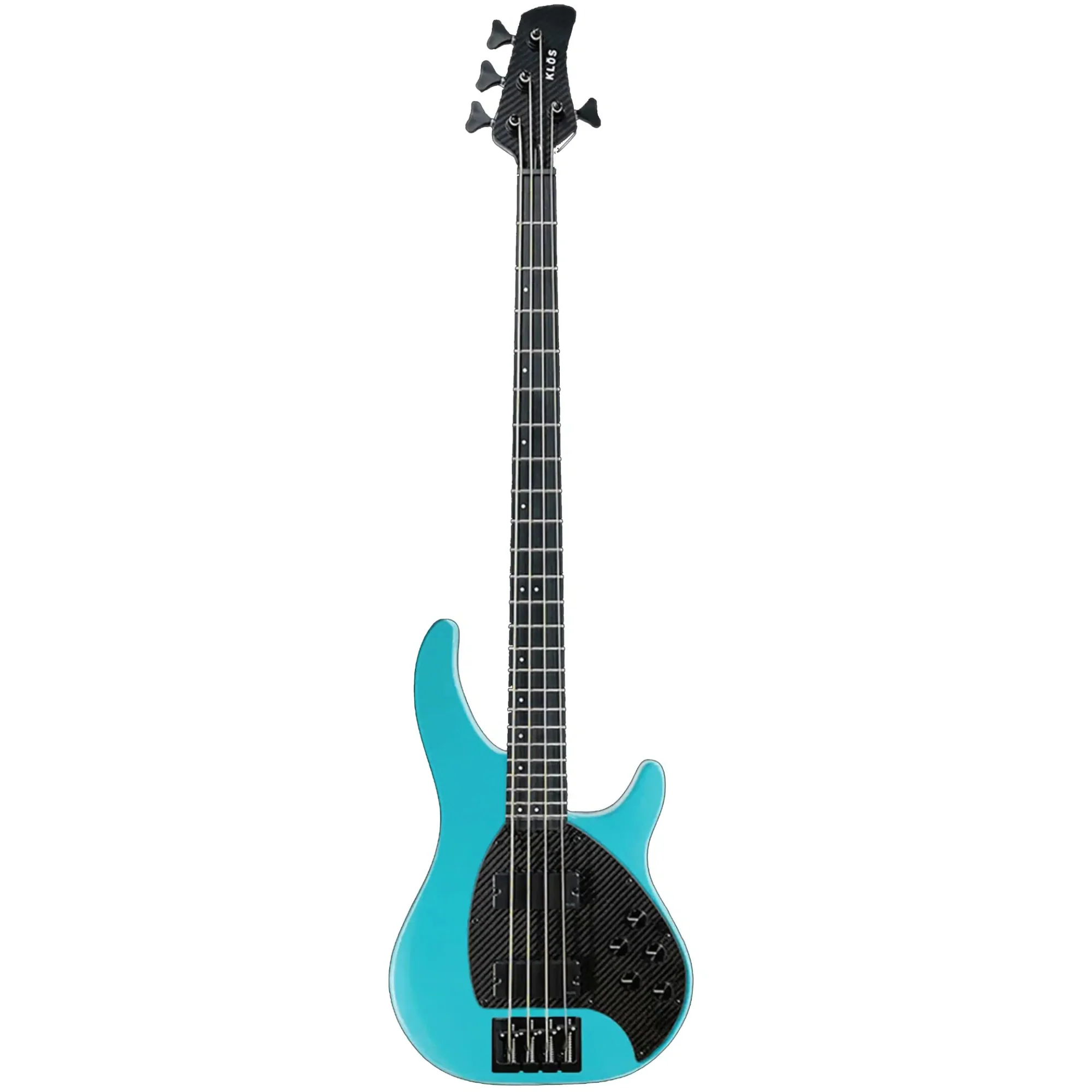 Klōs Apollo IV Custom Electric Precision Bass with Active-Passive Pickup - Aqua - Image 2