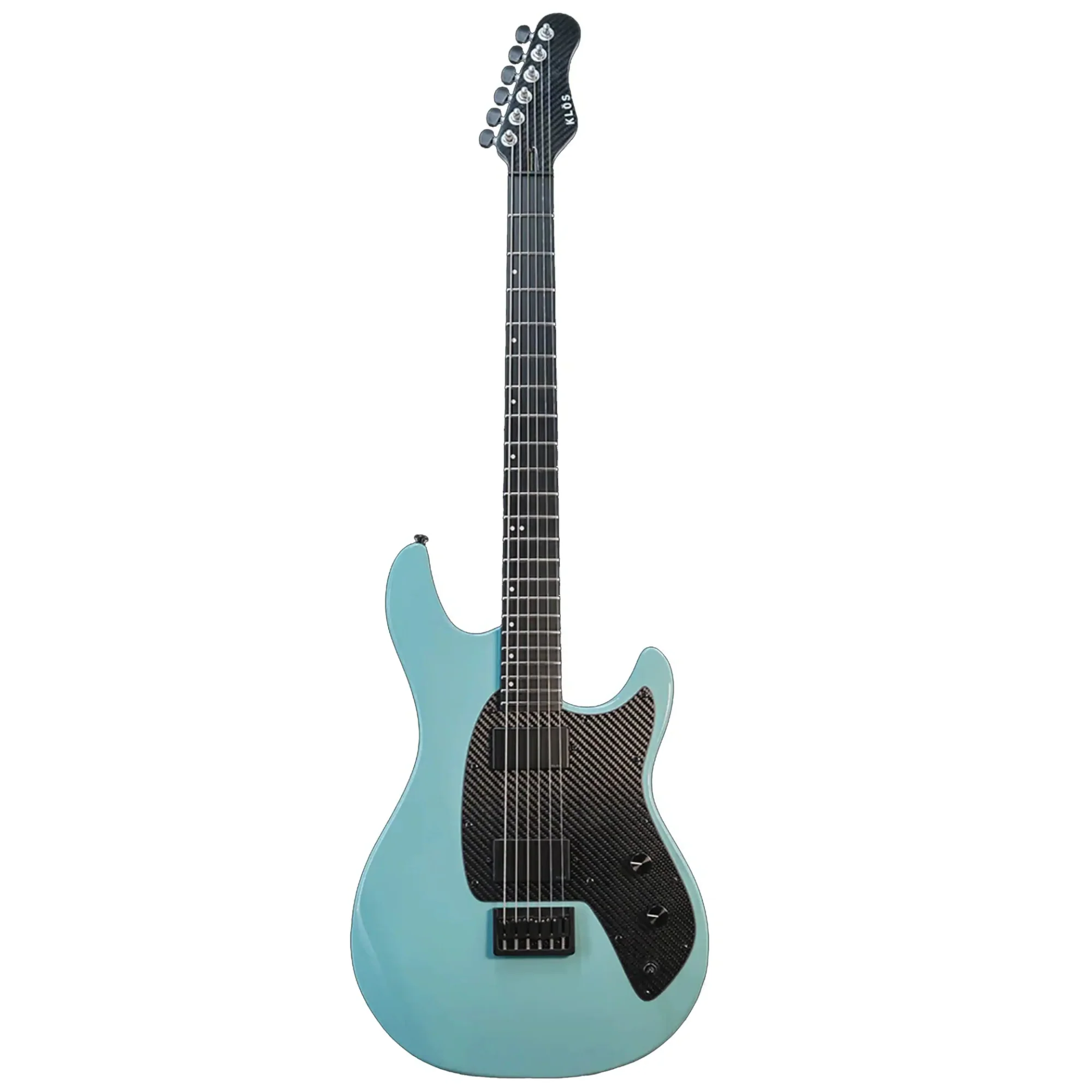 Klōs Artemis Baritone Custom Electric Guitar with Klos Blackouts Pickup - Stone Blue - Image 2