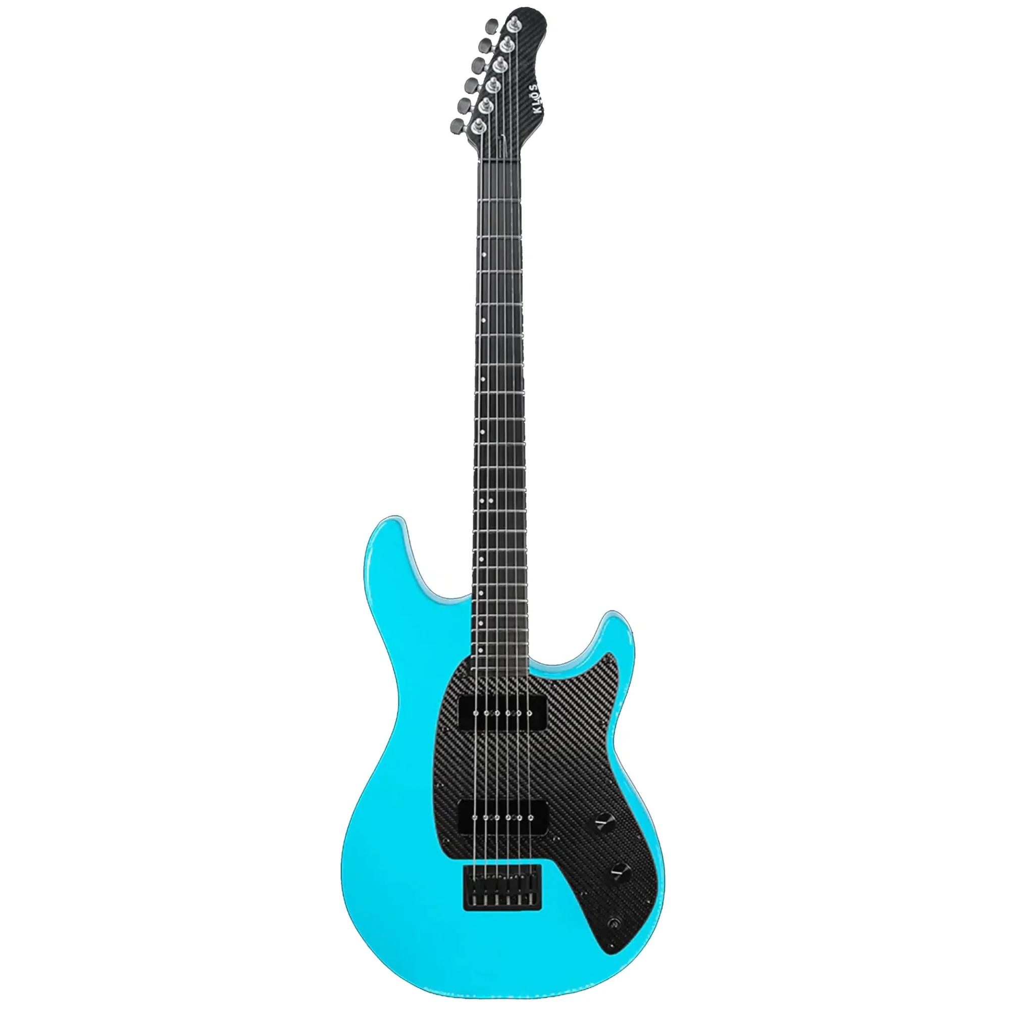 Klōs Artemis Baritone Custom Electric Guitar with Klos P-90S Pickup - Aqua - Image 2