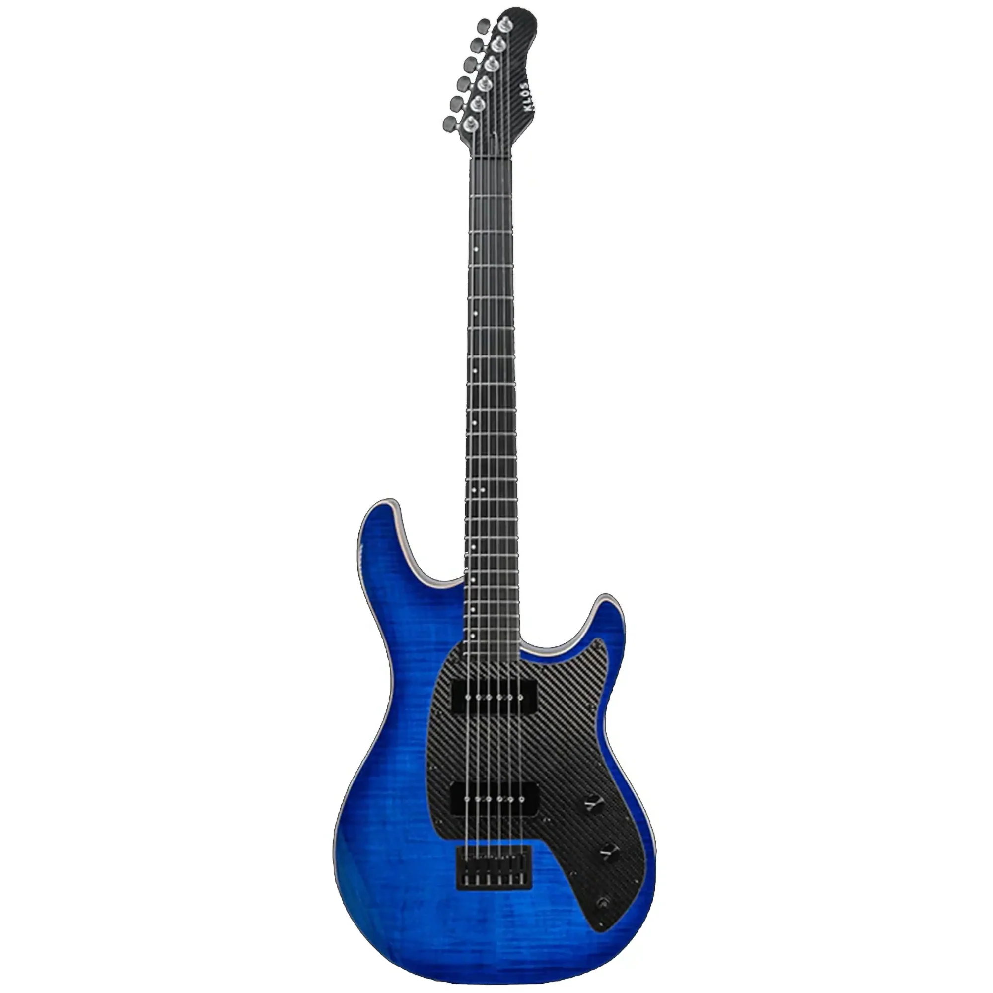 Klōs Artemis Baritone Custom Electric Guitar with Klos P-90S Pickup - Blue - Image 2