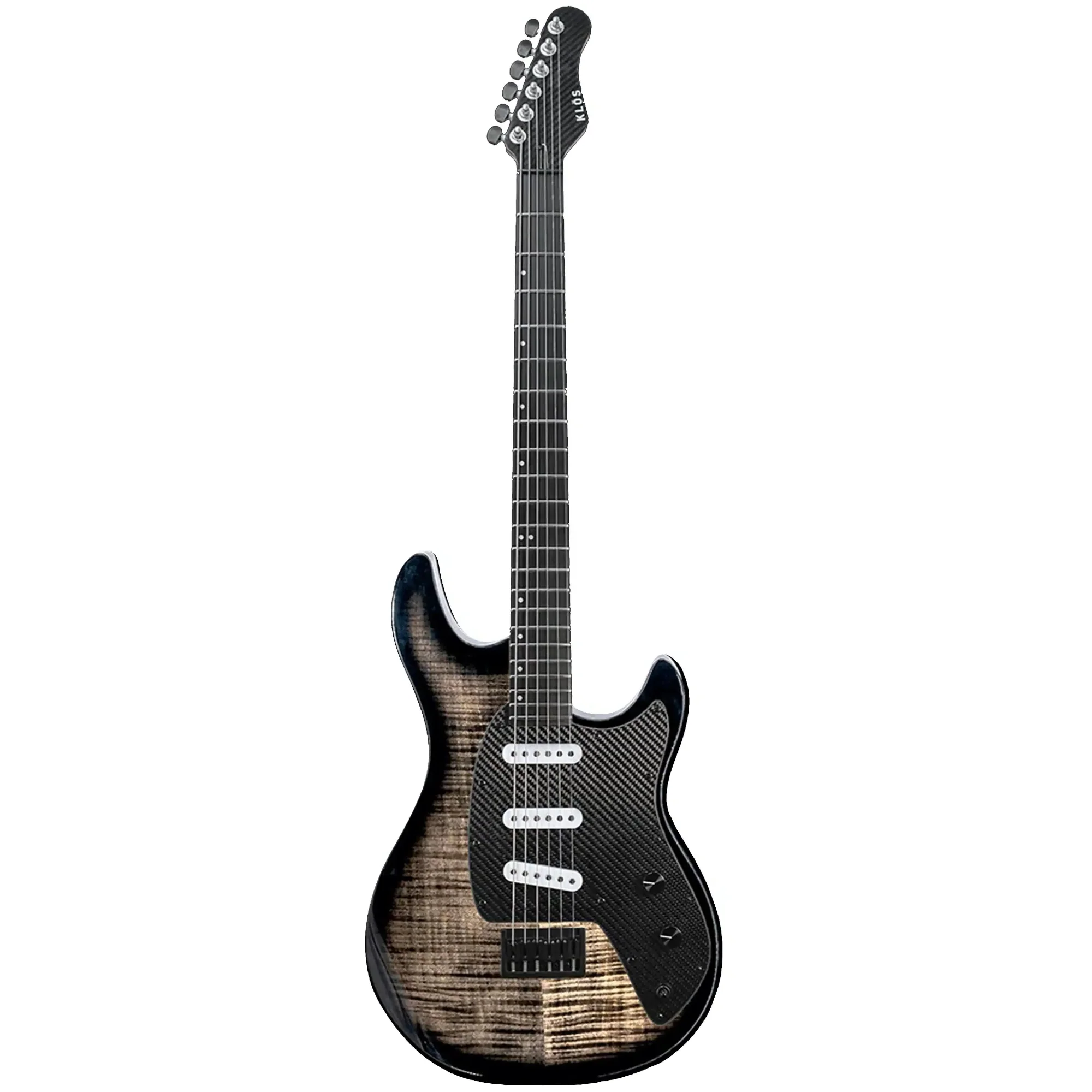 Klōs Artemis Baritone Custom Electric Guitar with Klos Single Coils Pickup - Black - Image 2