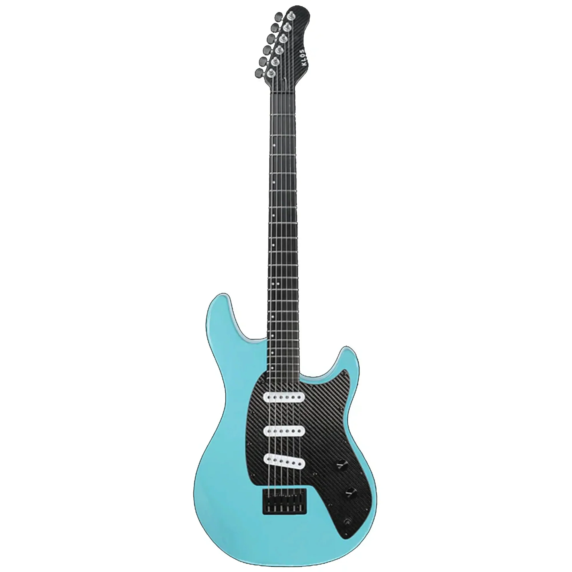 Klōs Artemis Baritone Custom Electric Guitar with Klos Single Coils Pickup - Stone Blue - Image 2