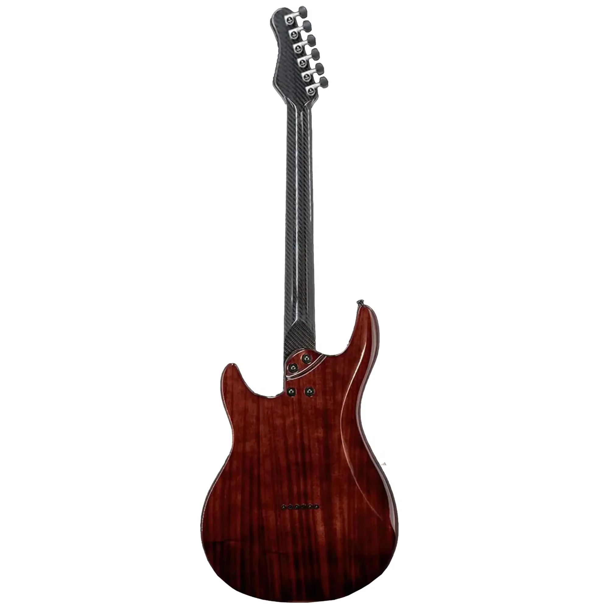 Klōs Artemis Custom Series 22 Fret Black Flame Maple Electric Guitar with Fishman Fluence Pickup - Image 4