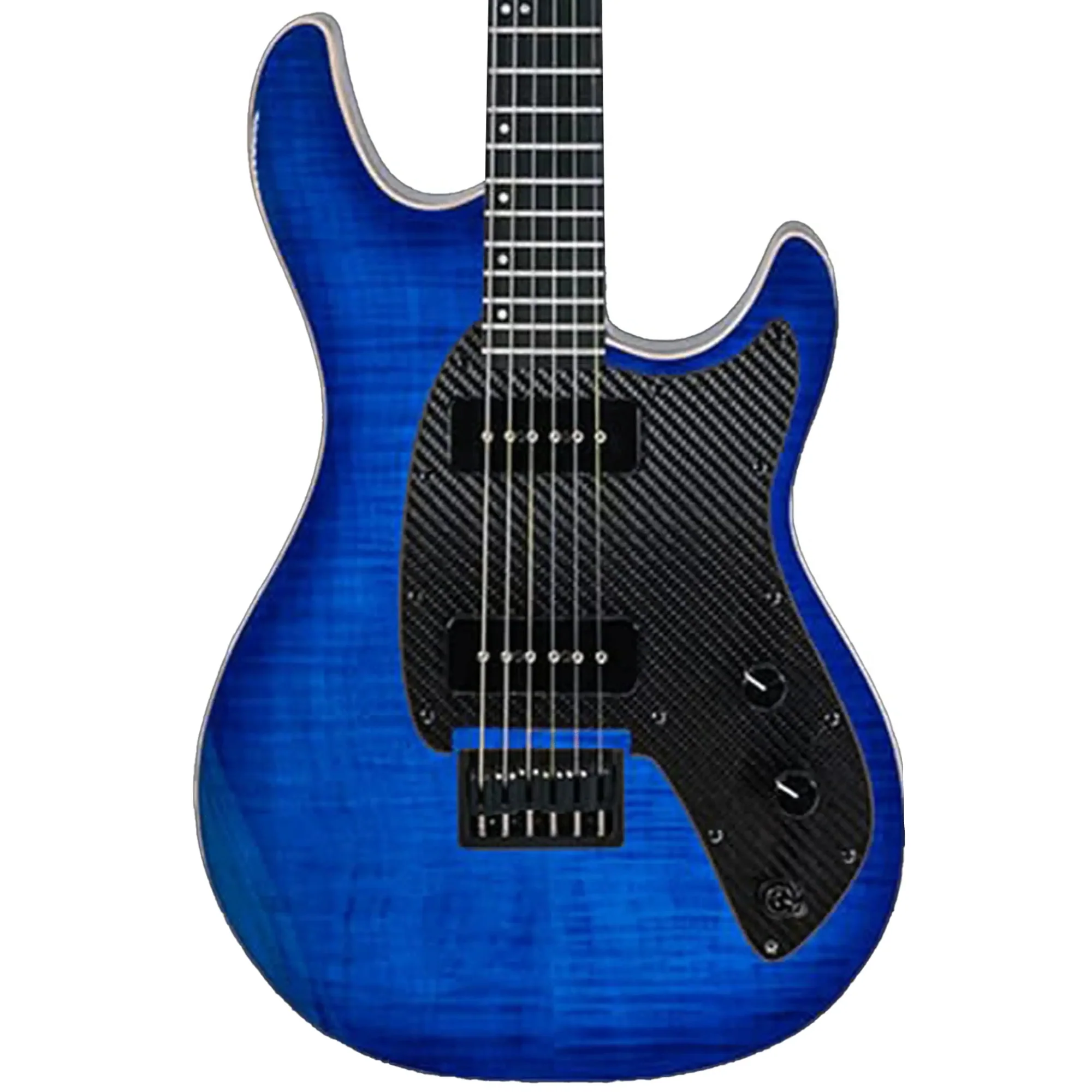Klōs Artemis Custom Series 22 Fret Blue Flame Maple Electric Guitar with Klos P-90S Pickup