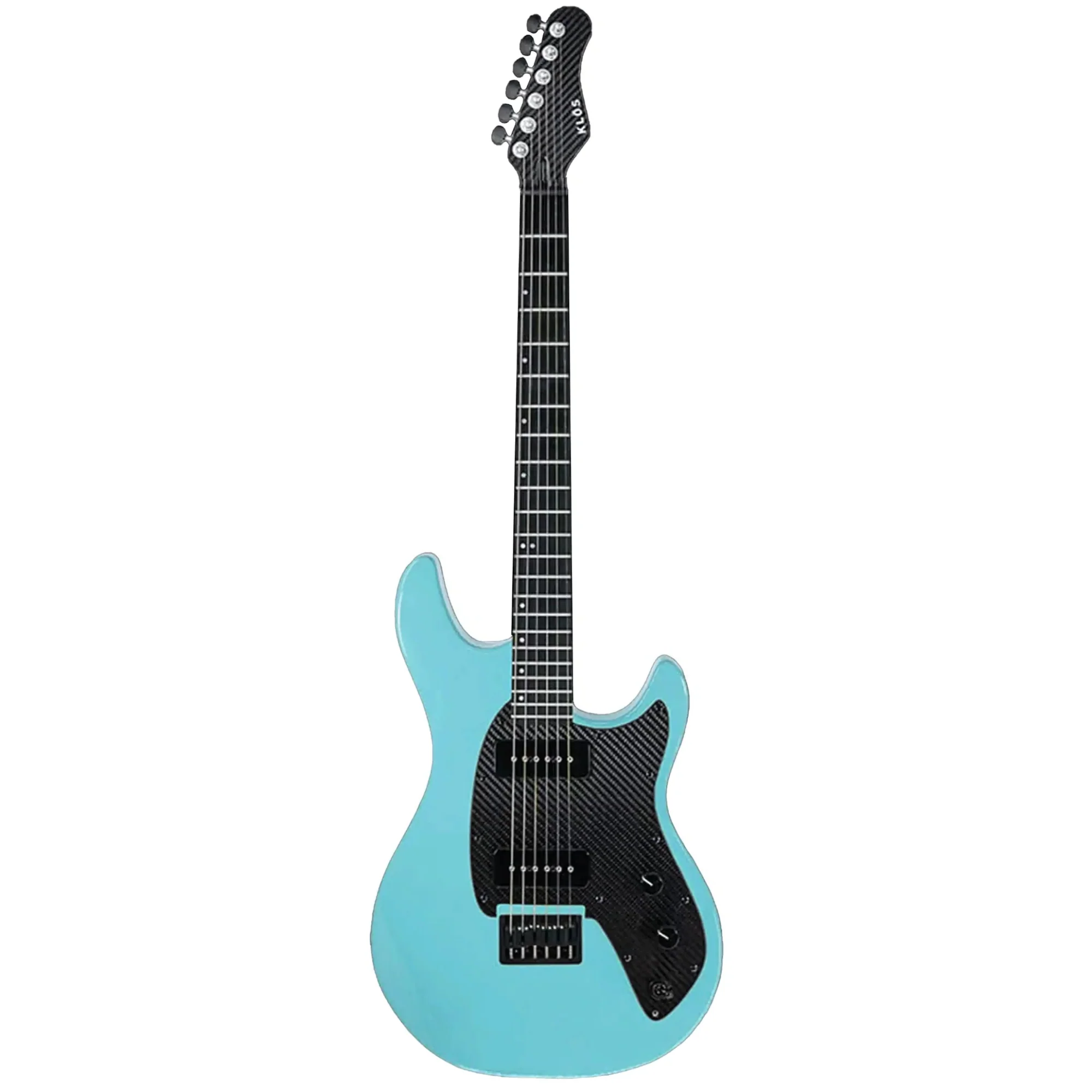 Klōs Artemis Custom Series 22 Fret Stone Blue Electric Guitar with Klos P-90S Pickup - Image 2