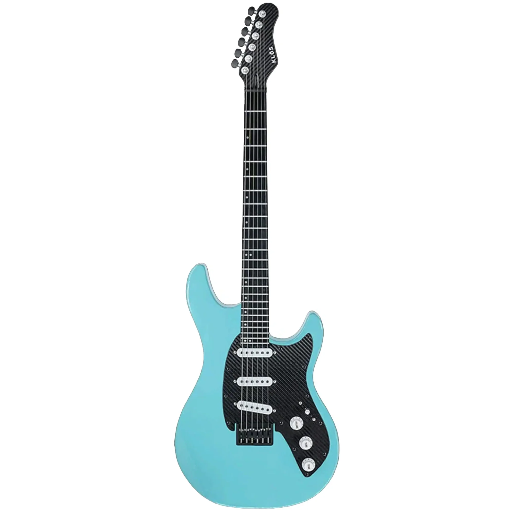 Klōs Artemis Custom Series 22 Fret Stone Blue Electric Guitar with Klos Single Coils Pickup - Image 2