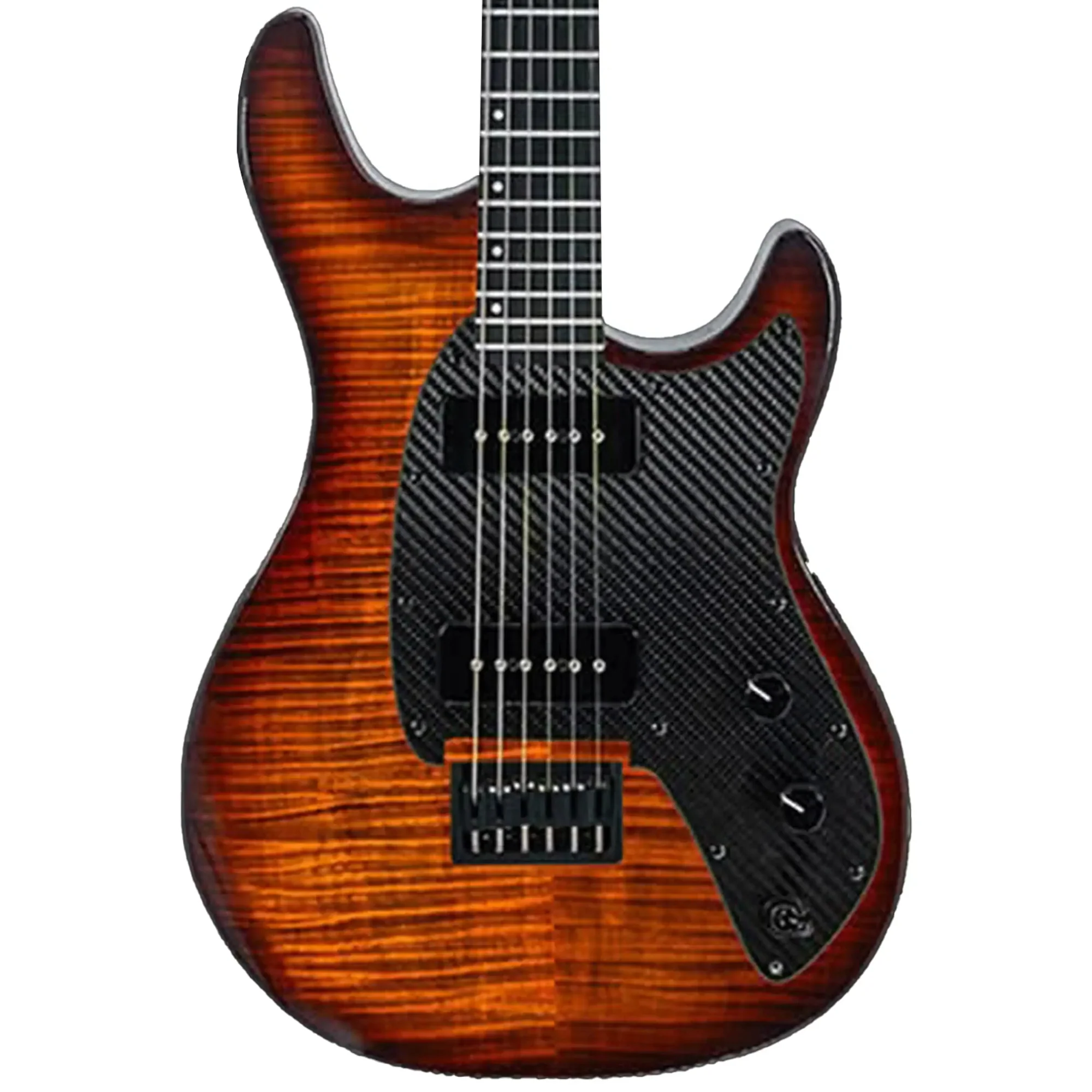 Klōs Artemis Custom Series 22 Fret Sunburst Flame Maple Electric Guitar with Klos P-90S Pickup