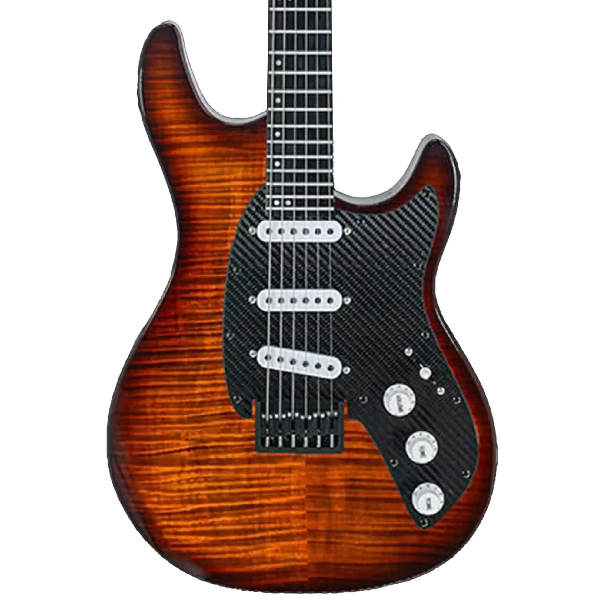 Klōs Artemis Custom Series 22 Fret Sunburst Flame Maple Electric Guitar with Klos Single Coils Pickup
