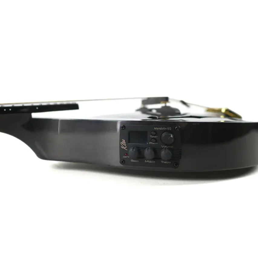 Klōs Black Unidirectional Carbon Fiber Acoustic-Electric A-Style Mandolin w/ Klōs EQ Preamp - Image 4