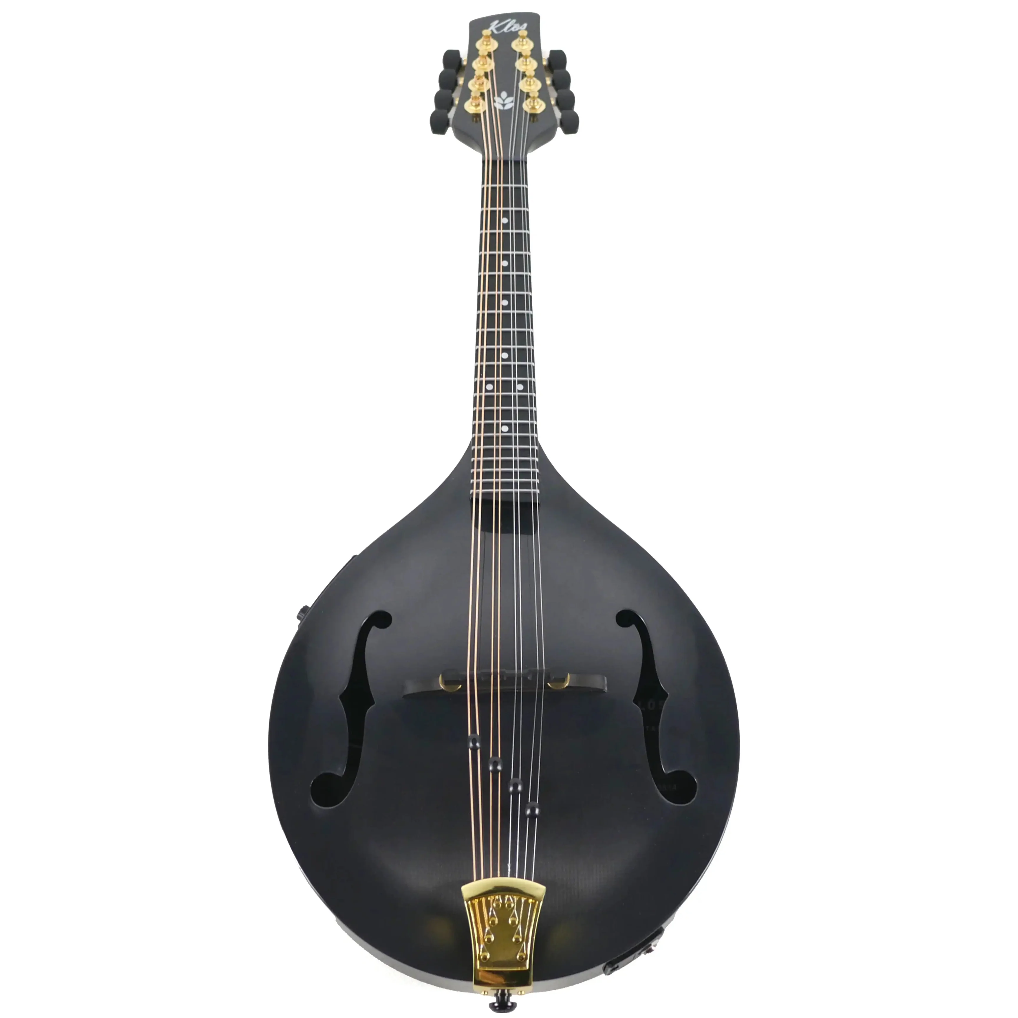 Klōs Black Unidirectional Carbon Fiber Acoustic-Electric A-Style Mandolin w/ Klōs EQ Preamp - Image 5