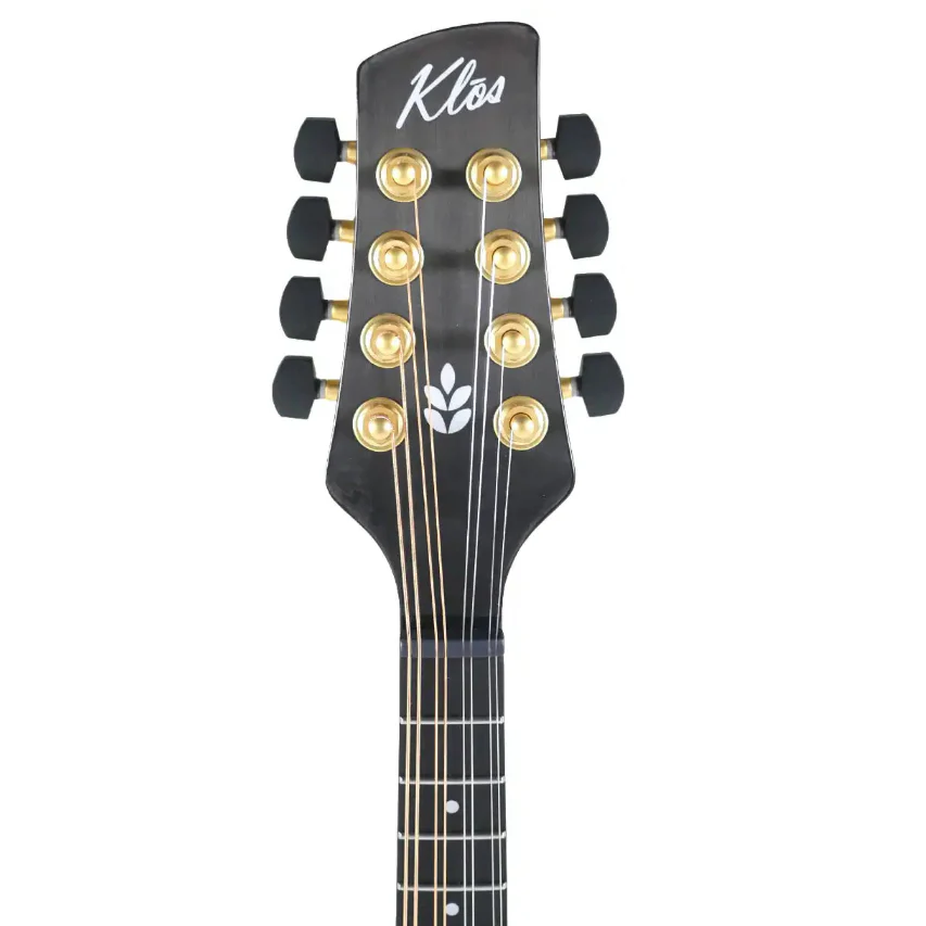 Klōs Black Unidirectional Carbon Fiber Acoustic-Electric A-Style Mandolin w/ Klōs EQ Preamp - Image 7
