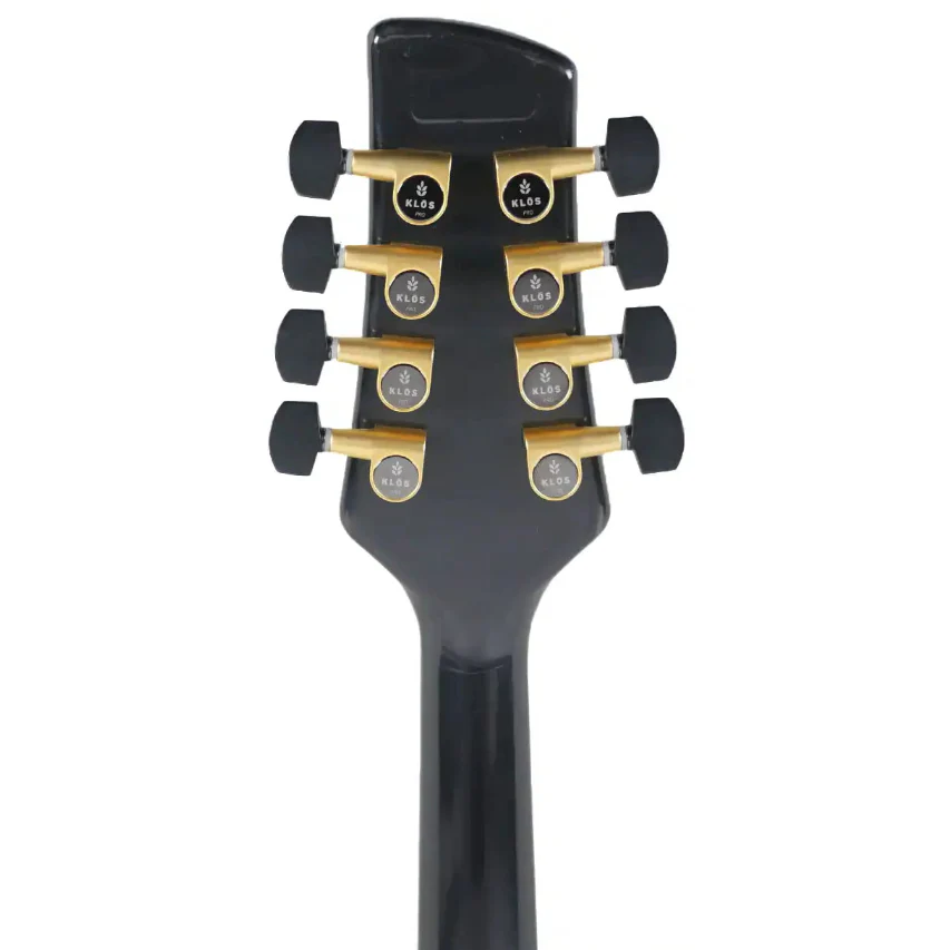Klōs Black Unidirectional Carbon Fiber Acoustic-Electric A-Style Mandolin w/ Klōs EQ Preamp - Image 8