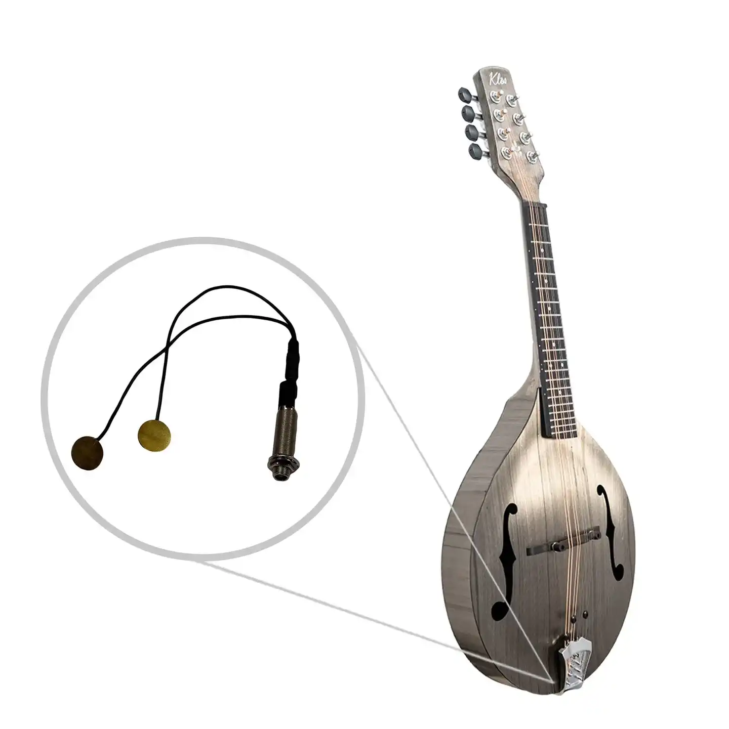 Klōs Carbon Timber Acoustic-Electric A-Style Mandolin w/ Klōs EQ, Tuner & Pickup - Image 3