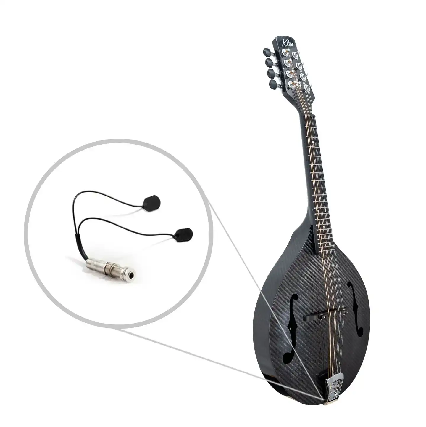 Klōs Full Carbon A-Style Acoustic Mandolin with K&K Twin Internal Pickup - Image 3