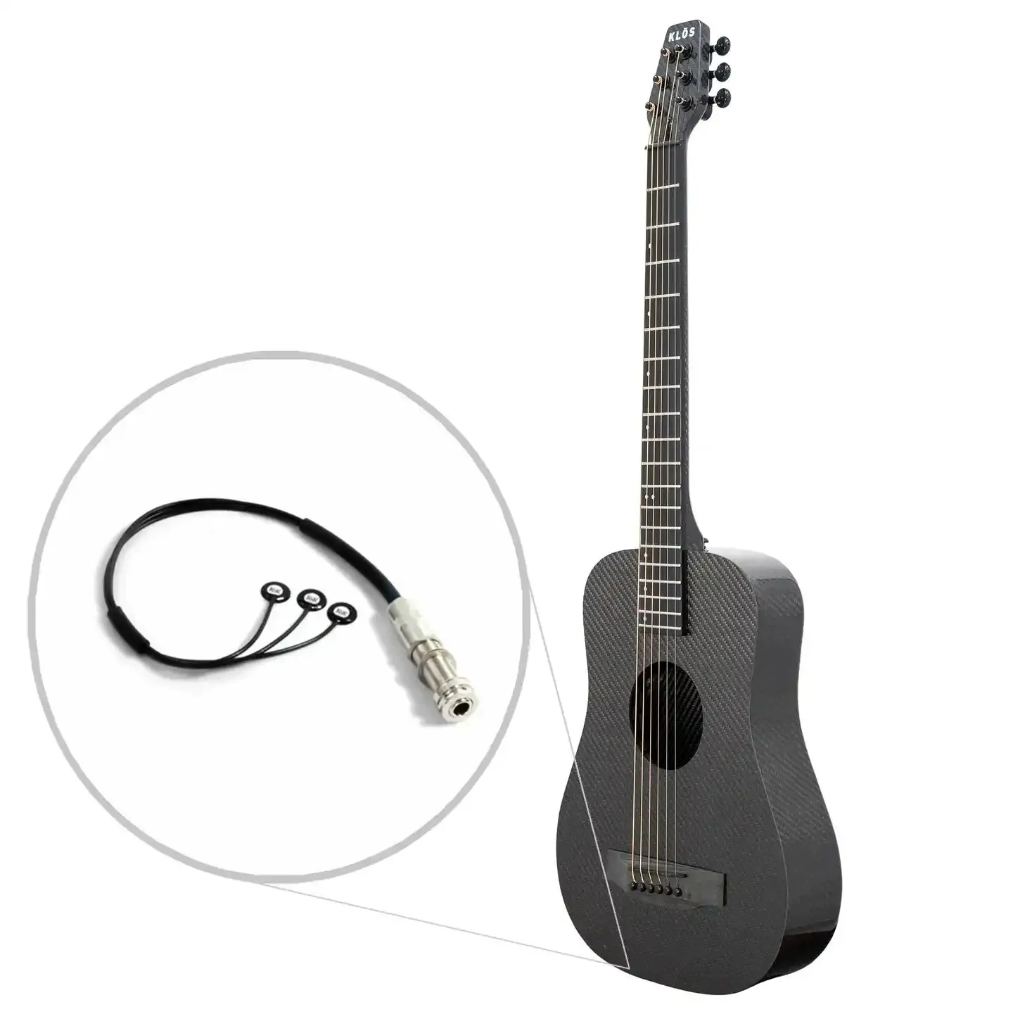 Klōs Full Carbon Acoustic Travel Guitar With K&K Mini Pure Pickup - Image 3