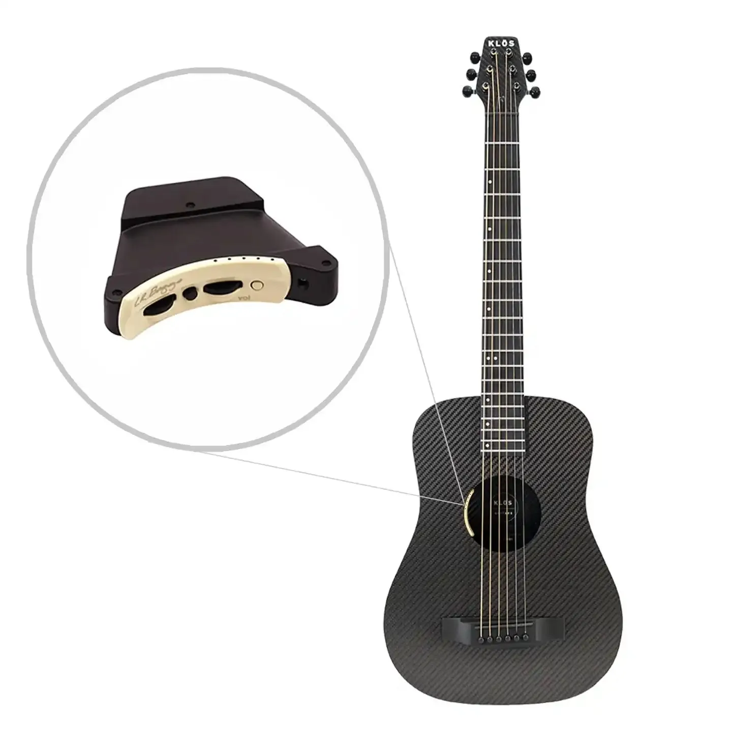 Klōs Full Carbon Acoustic Travel Guitar With LR Baggs Anthem Pickup - Image 3