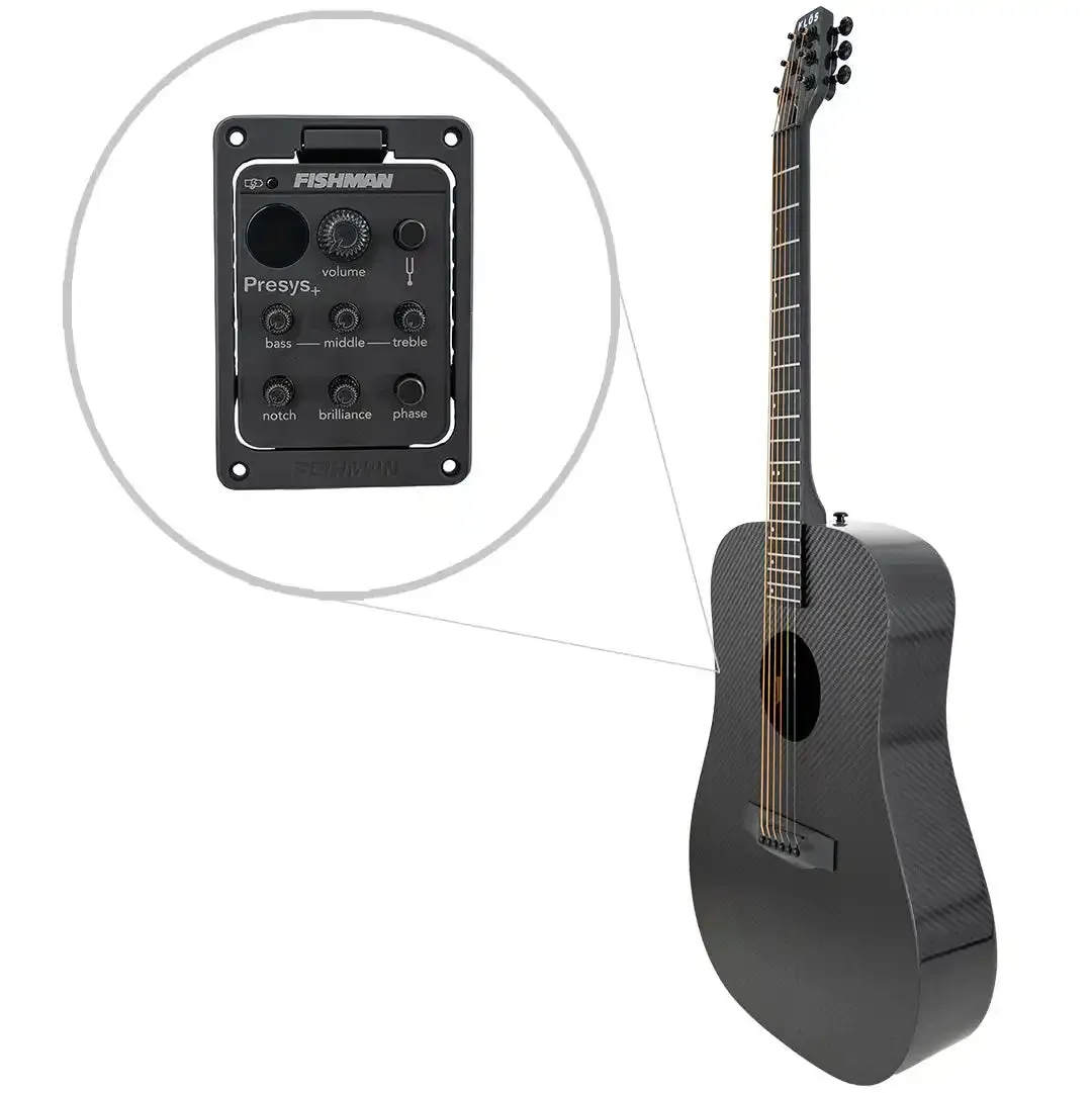 Klōs Full Carbon Deluxe Acoustic Dreadnought Guitar with Fishman Presys+ Pickup - Image 3