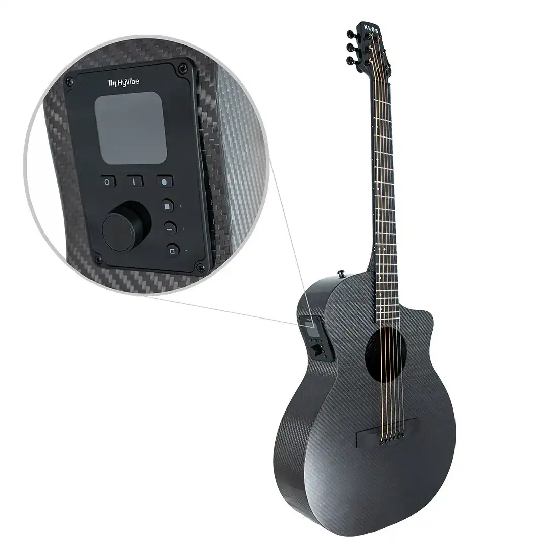 Klōs Full Carbon Grand Cutaway Acoustic Guitar with HyVibe Smart Pickup - Image 3