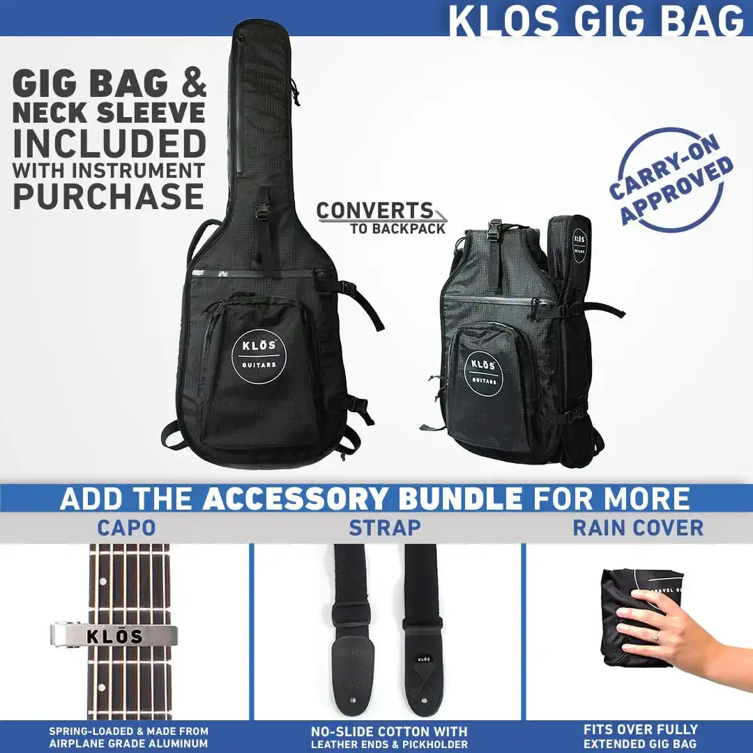 Klōs Full Carbon Grand Cutaway Acoustic Guitar - Image 5