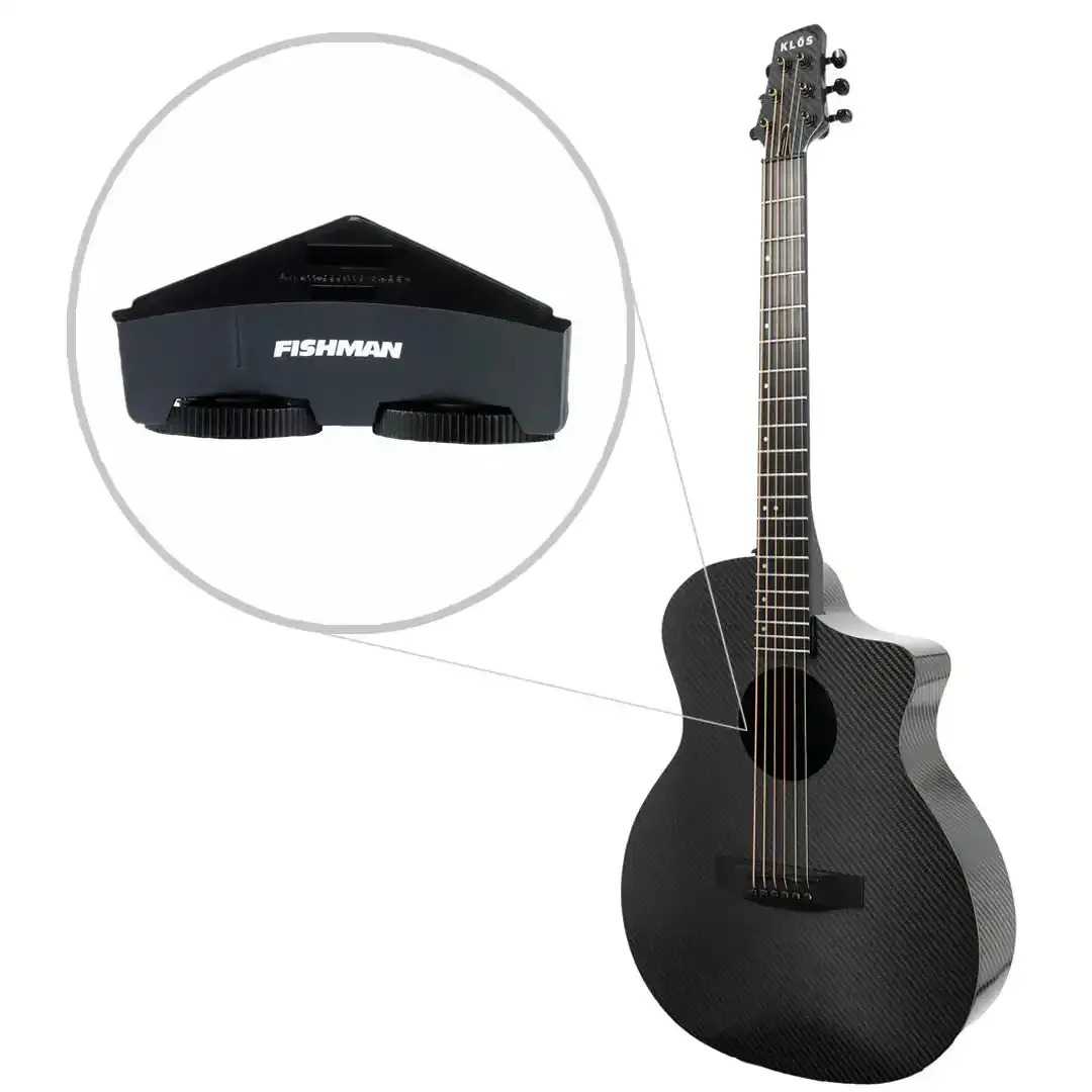 Klōs Full Carbon Grand Cutaway Mini Acoustic Guitar with Fishman Sonitone Pickup - Image 4