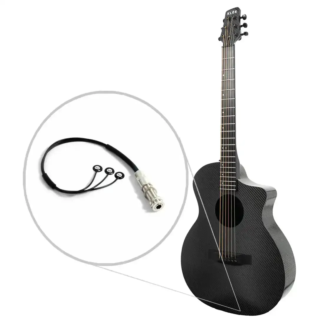 Klōs Full Carbon Grand Cutaway Mini Acoustic Guitar with K&K Mini Pure Pickup - Image 3