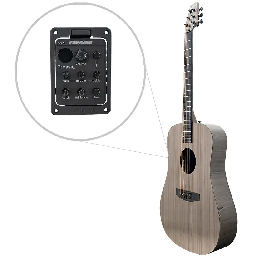 Klōs Full Carbon Timber Acoustic Dreadnought Guitar with Fishman Presys+ Pickup - Image 3