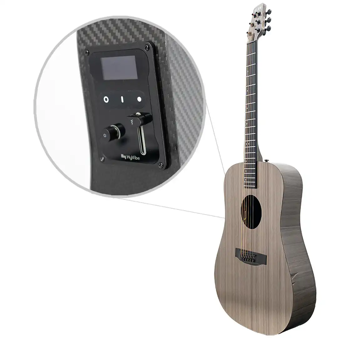 Klōs Full Carbon Timber Acoustic Dreadnought Guitar with HyVibe Smart Pickup - Image 3