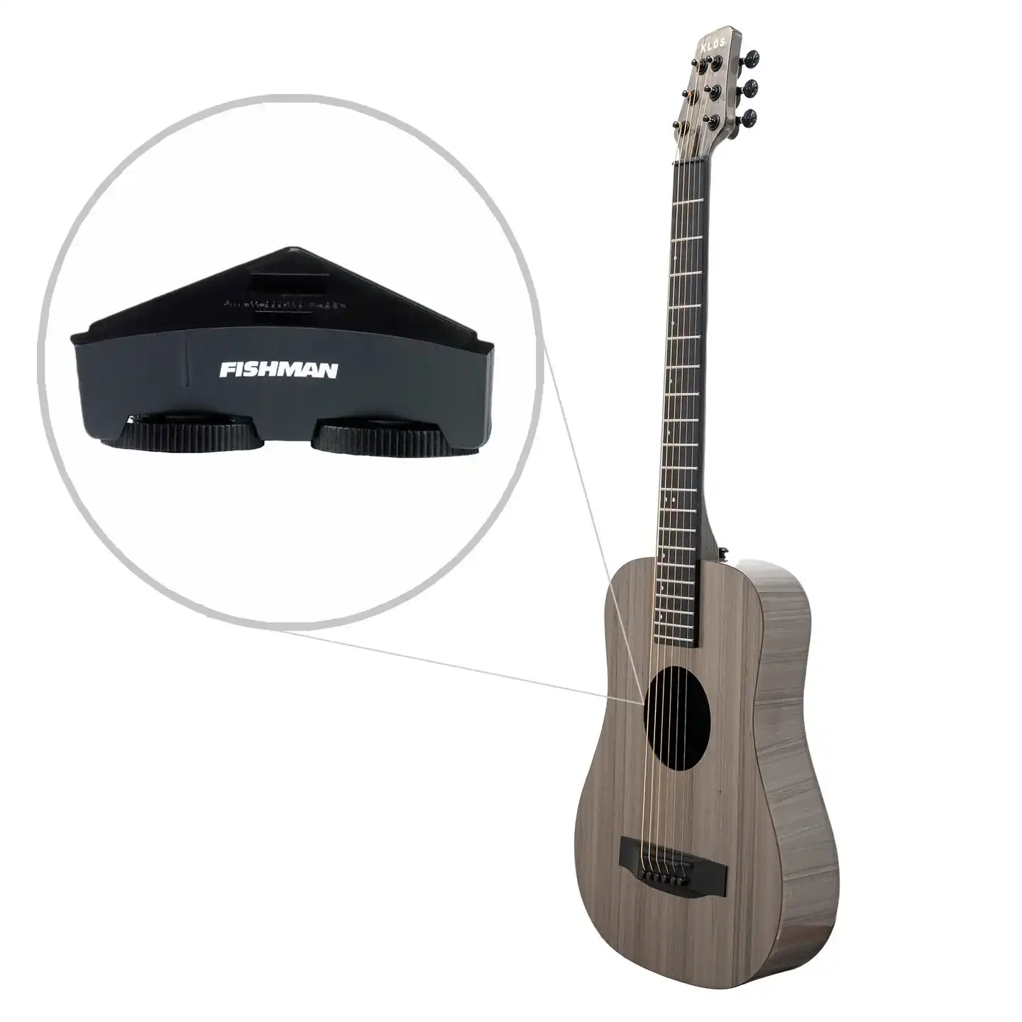 Klōs Full Carbon Timber Acoustic Travel Guitar with Sonitone Pickup - Image 3
