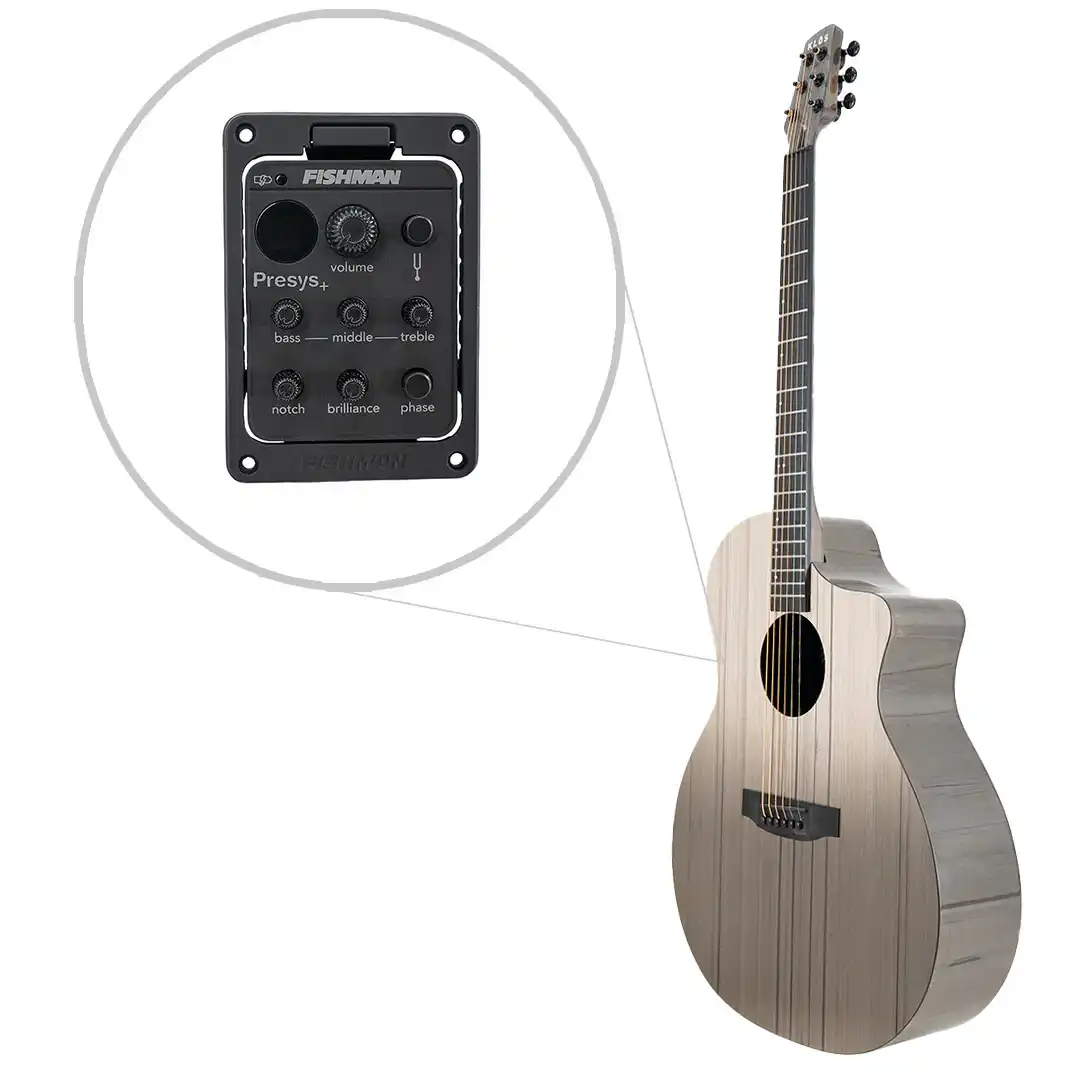 Klōs Full Carbon Timber Grand Cutaway Acoustic Guitar with Fishman Presys+ Pickup - Image 3