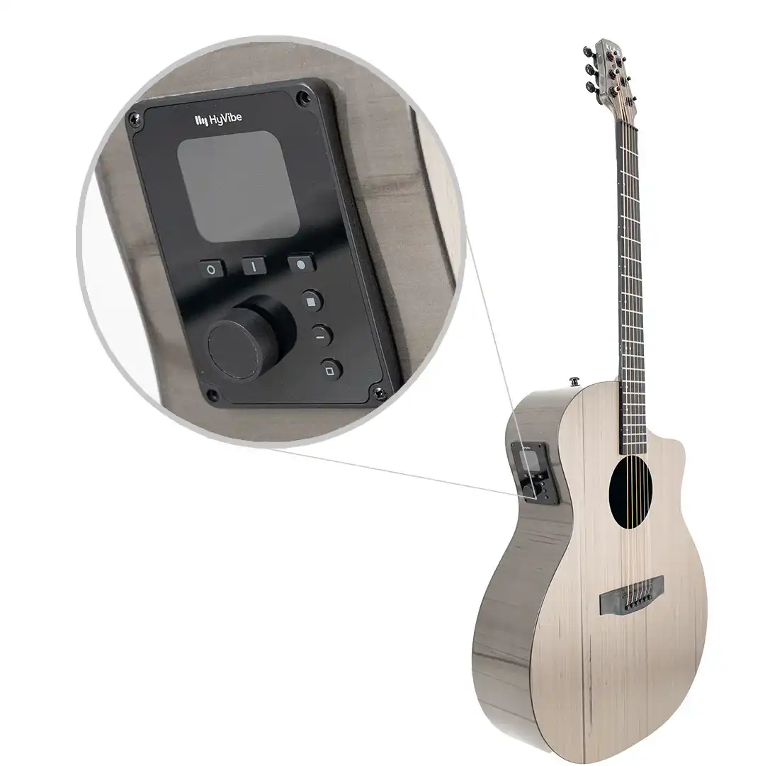 Klōs Full Carbon Timber Grand Cutaway Acoustic Guitar with HyVibe Smart Pickup - Image 3