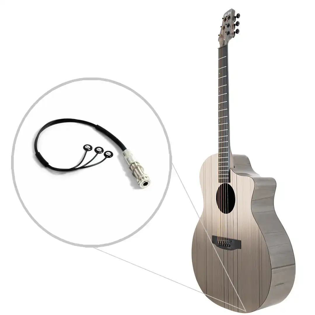 Klōs Full Carbon Timber Grand Cutaway Acoustic Guitar with K&K Mini Pure Pickup - Image 3