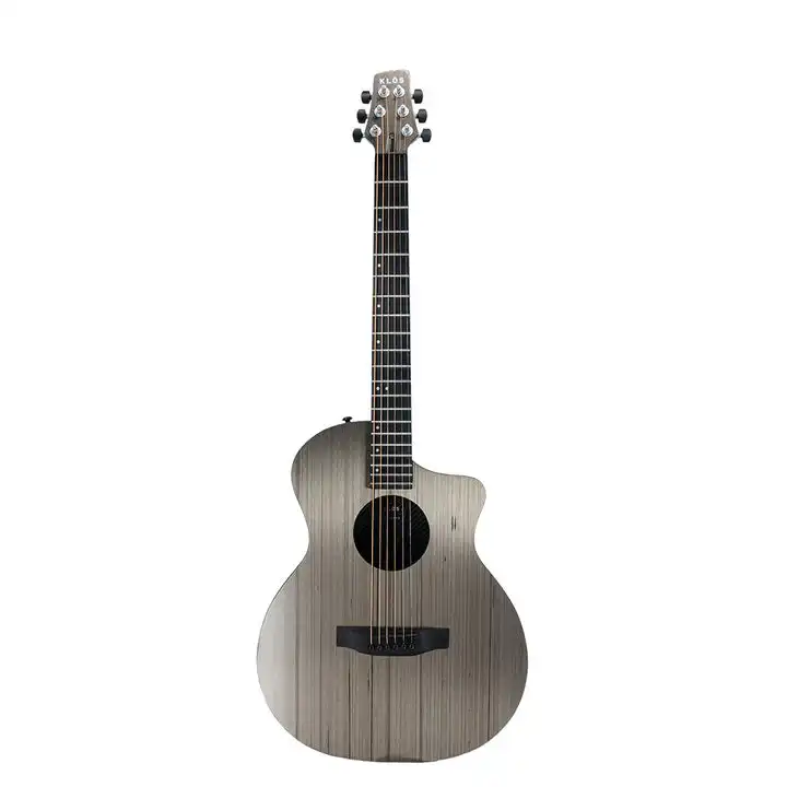 Klōs Full Carbon Timber Grand Cutaway Mini Acoustic Guitar with Fishman Sonitone Pickup - Image 4