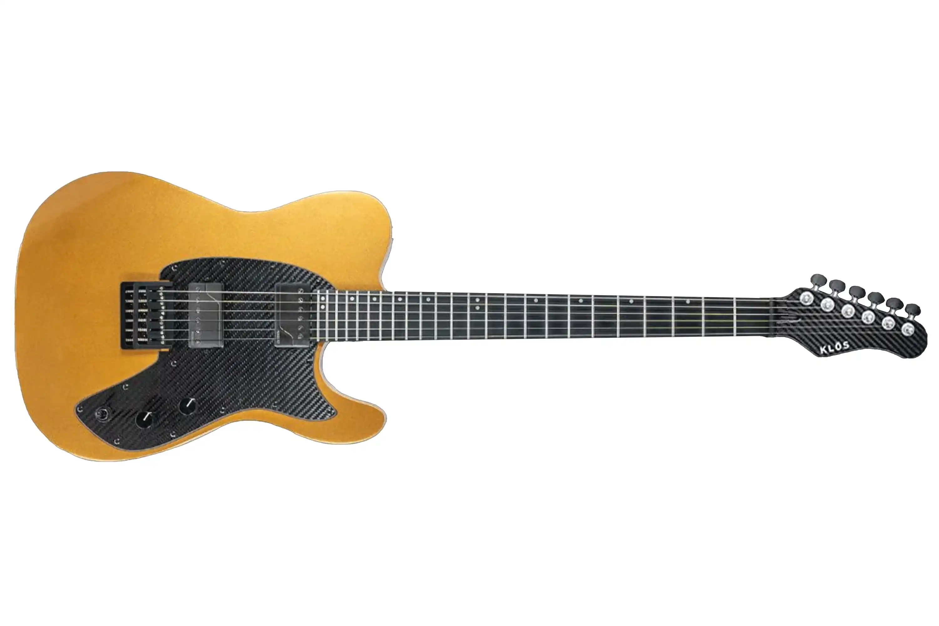 Klōs Telomere Custom Series 24 Fret Electric Guitar with Fishman Fluence Pickup - Gold - Image 2
